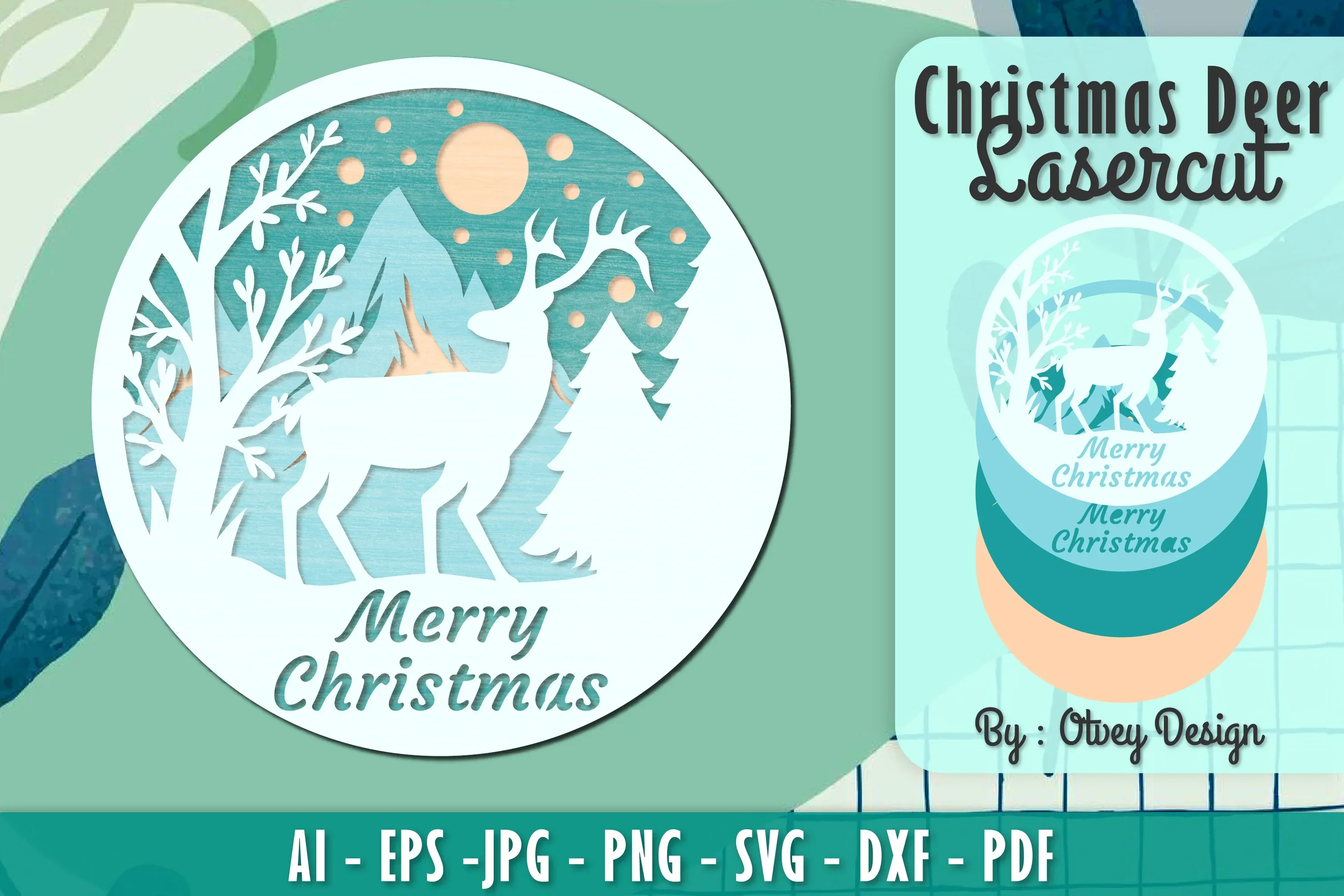Merry Christmas Deer SVG Bundle