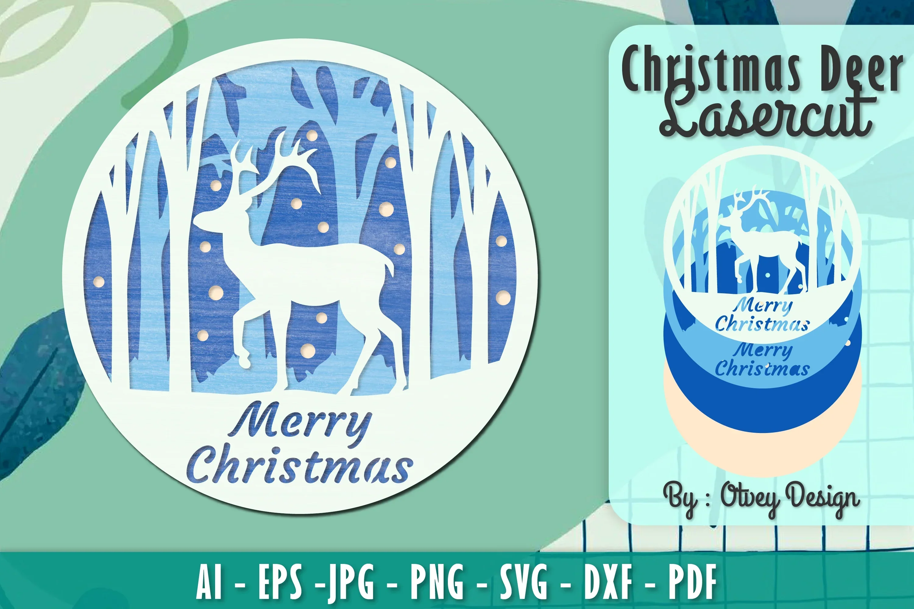 Merry Christmas Deer SVG Bundle