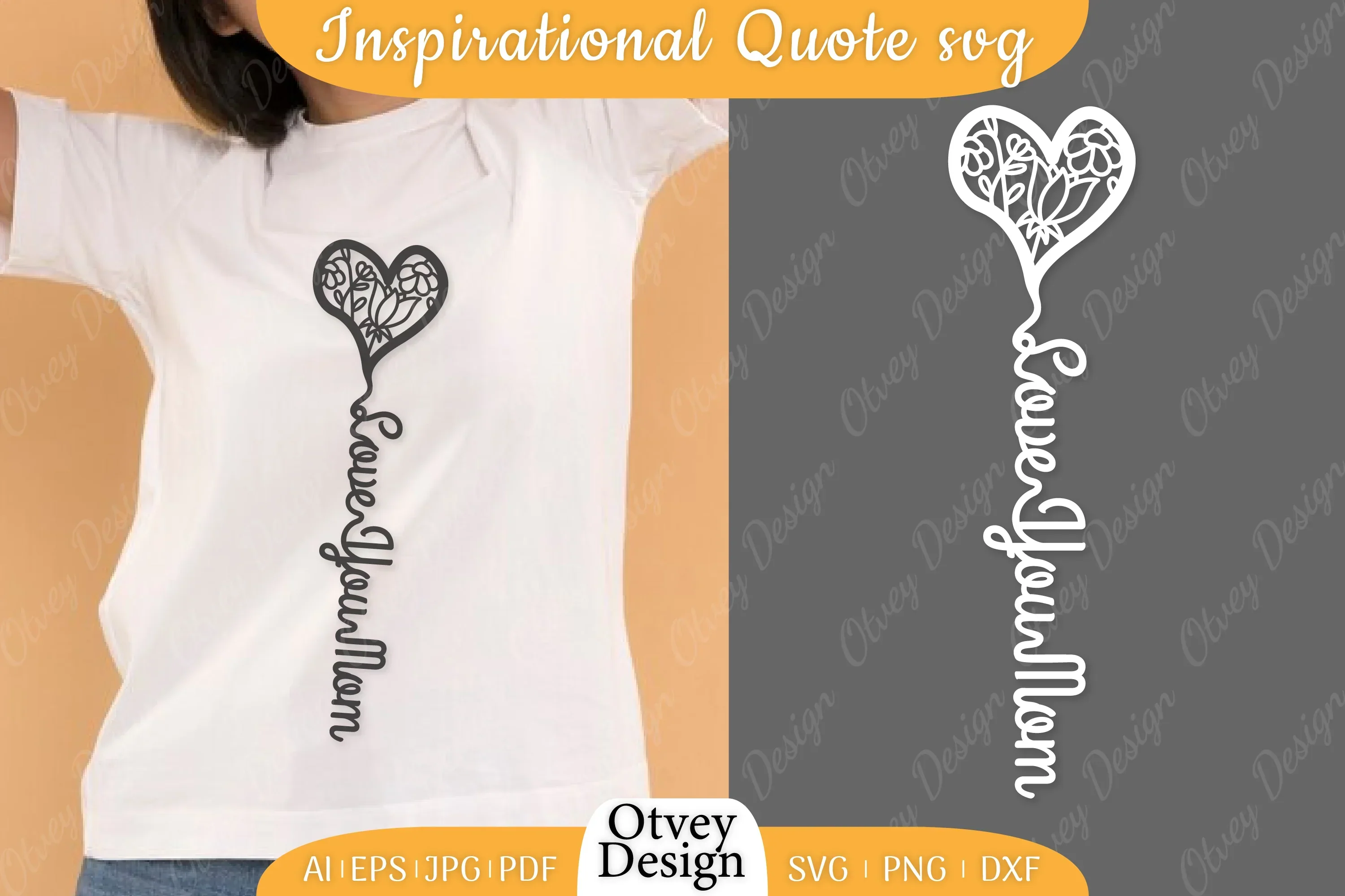 Mother's Day Love Floral Designs Gifts for Mom SVG Bundle