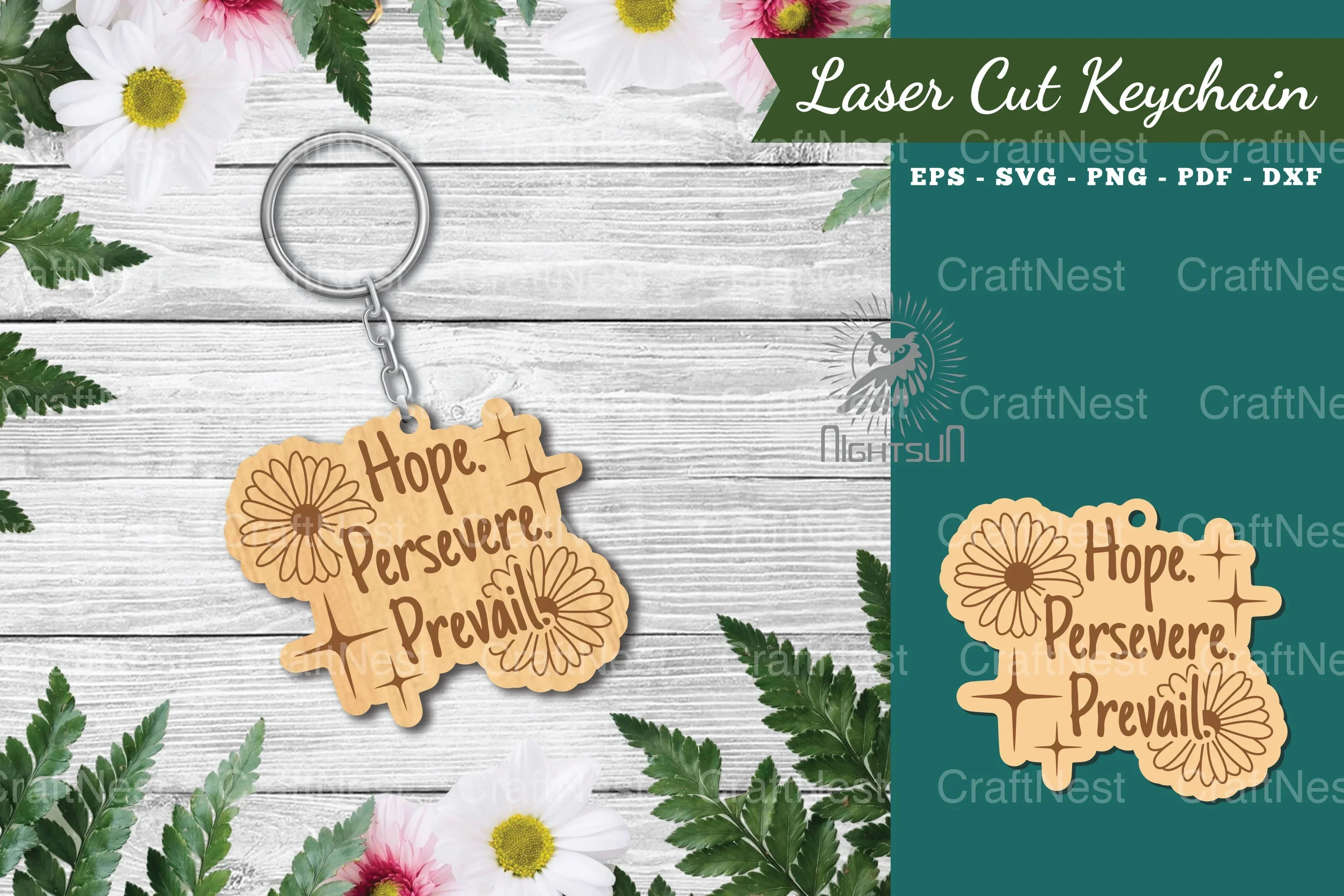 Motivational Laser Cut Keychain Bundle