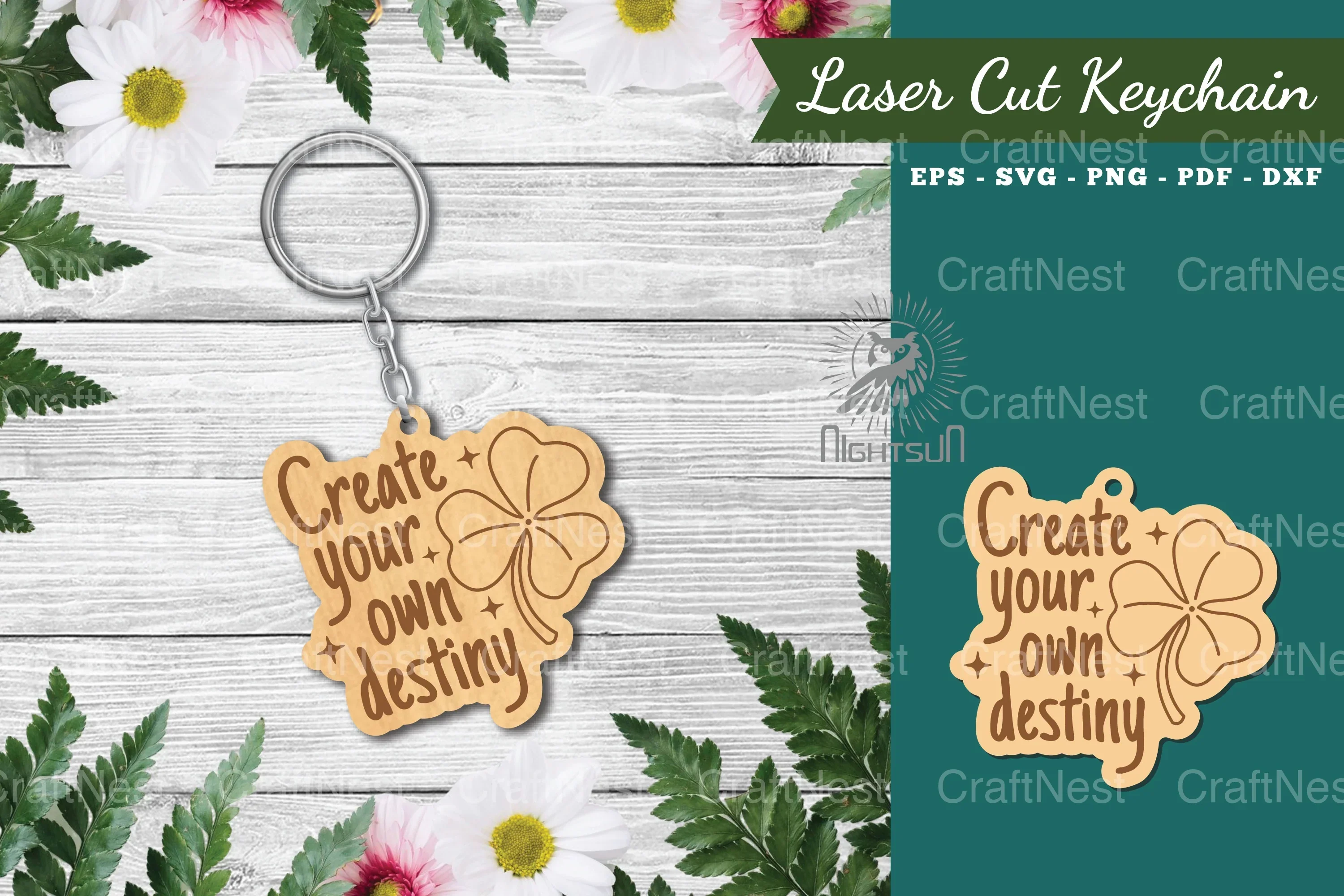 Motivational Laser Cut Keychain Bundle