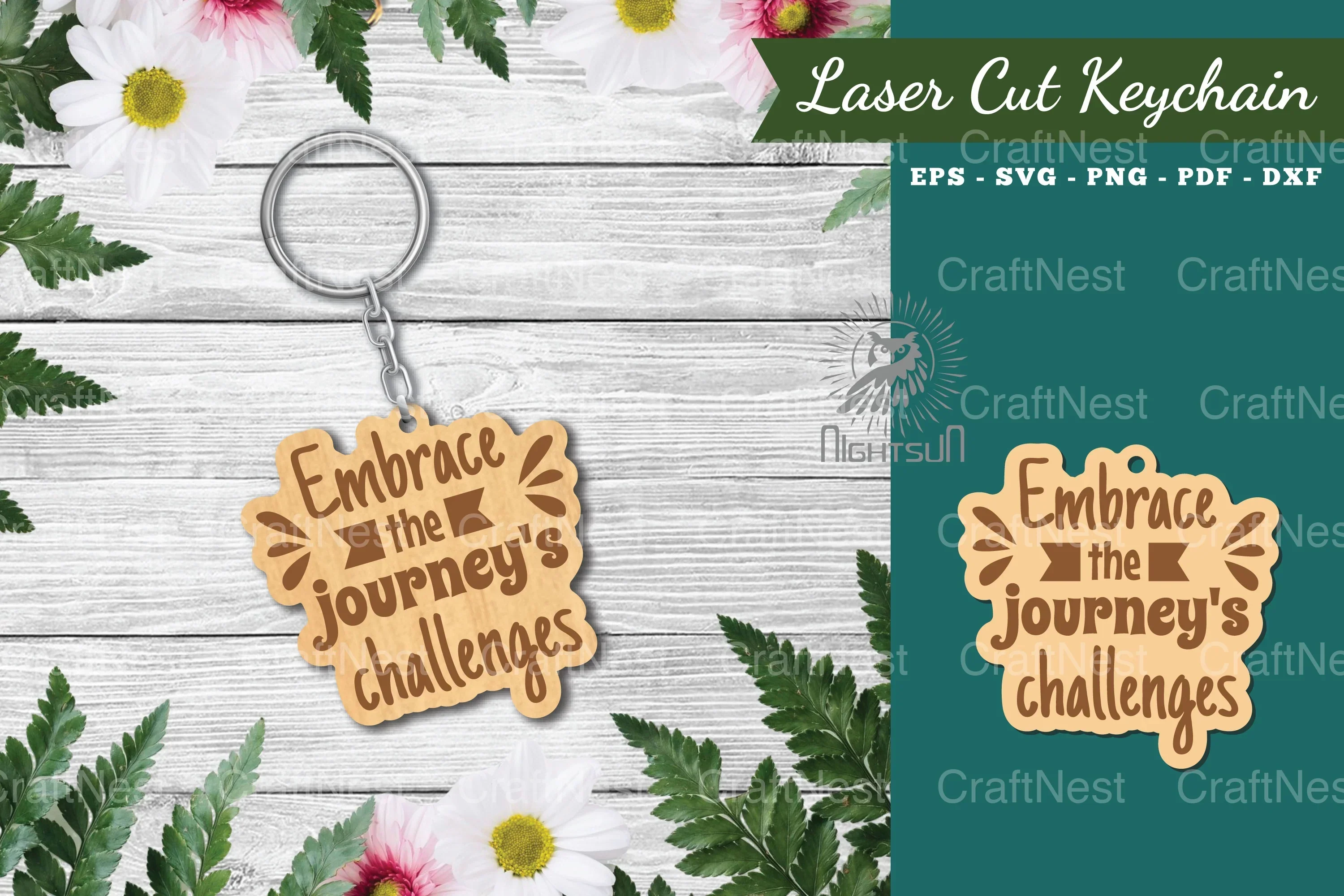 Motivational Laser Cut Keychain Bundle