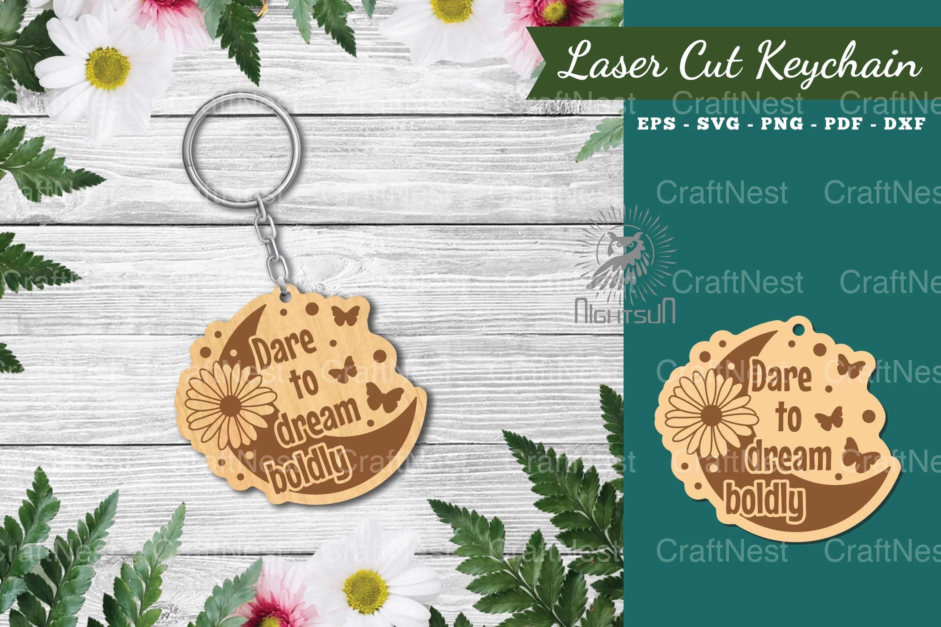 Motivational Laser Cut Keychain Bundle