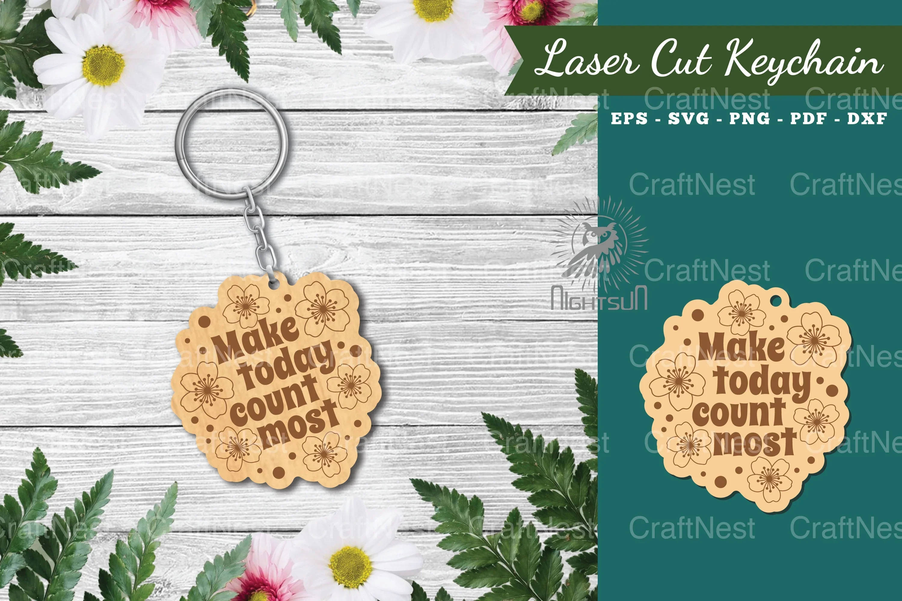 Motivational Laser Cut Keychain Design Bundle