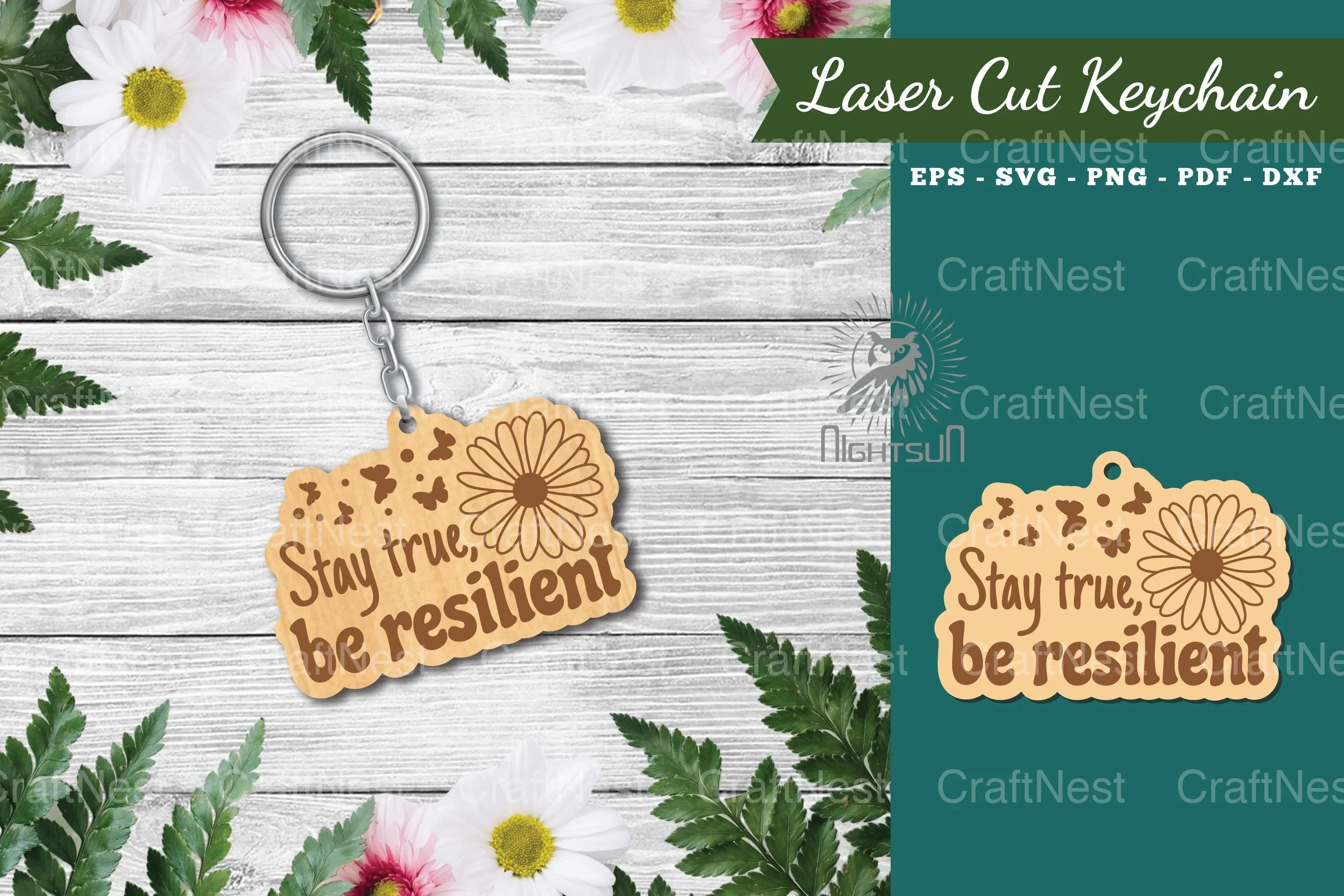 Motivational Laser Cut Keychain Design Bundle
