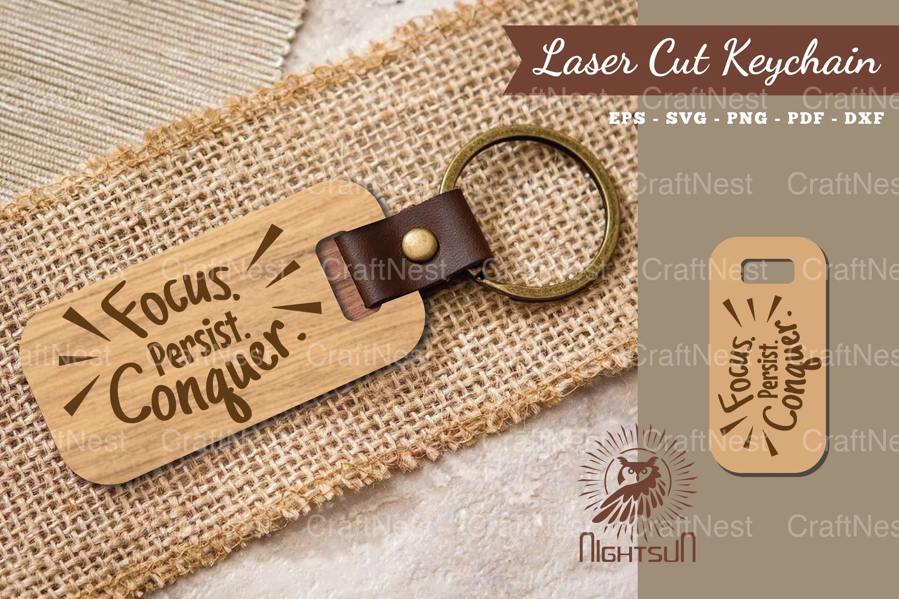 Motivational Quotes Laser Cut Keychain Bundle