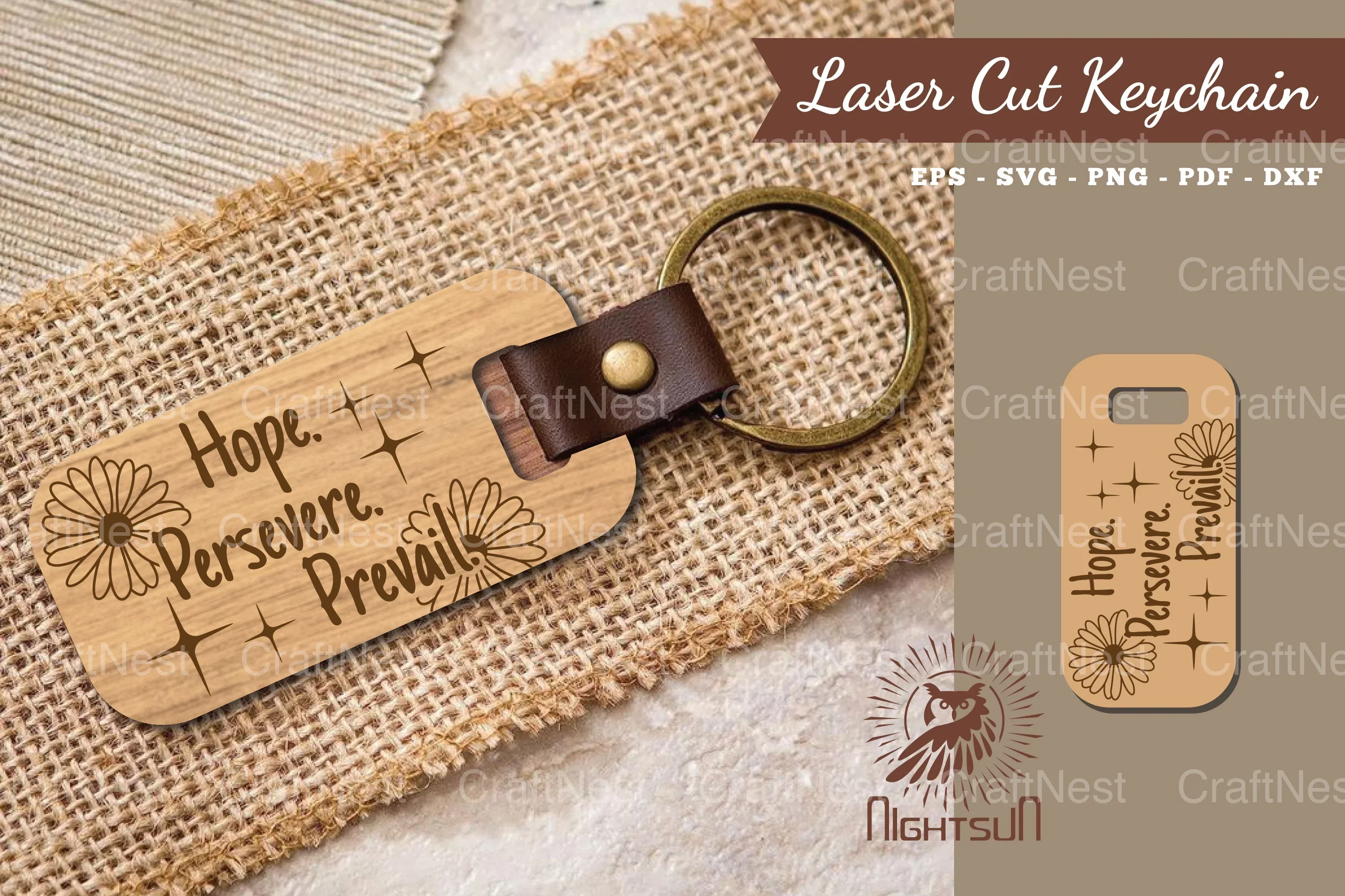 Motivational Quotes Laser Cut Keychain Bundle