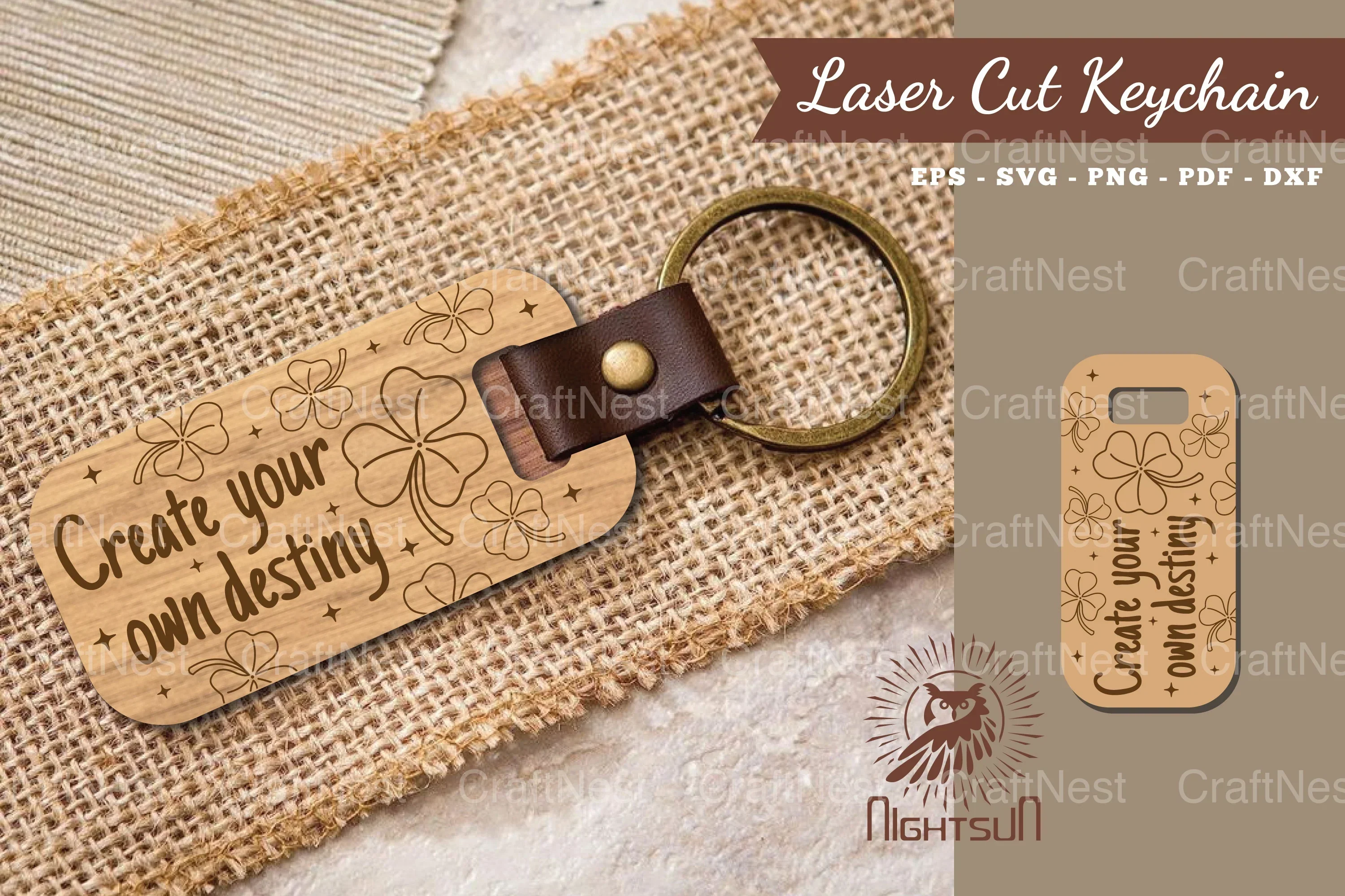 Motivational Quotes Laser Cut Keychain Bundle