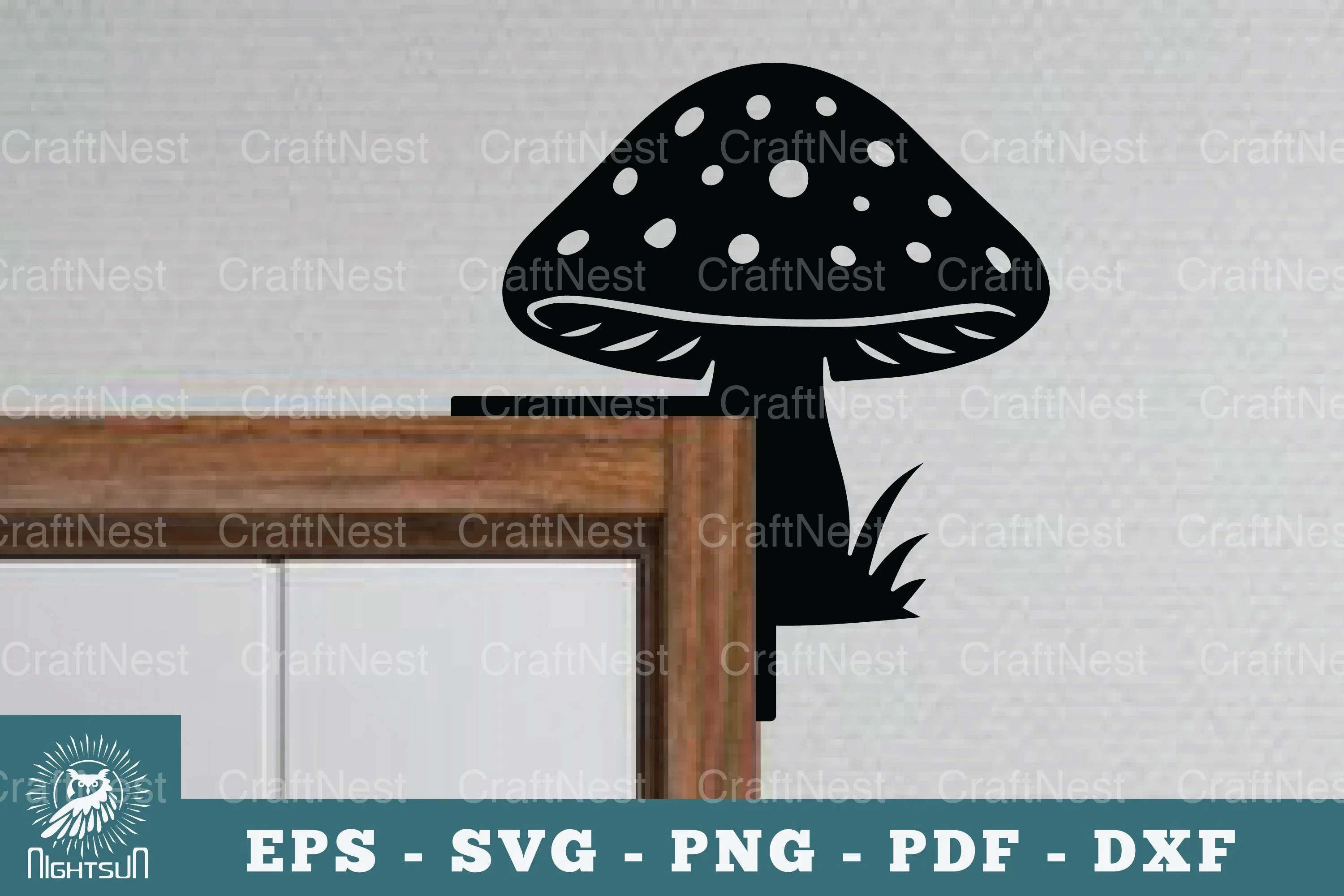 Mushroom Door Corner Lasercut SVG Bundle