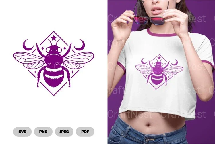 Mystical Celestial Bee SVG Bundle