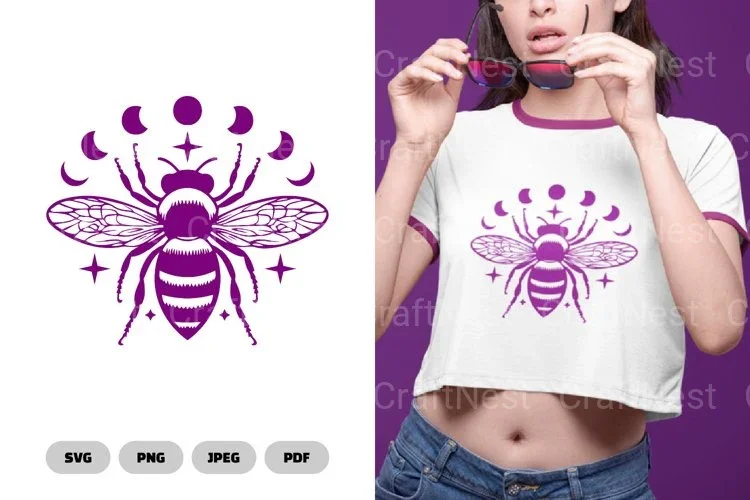 Mystical Celestial Bee SVG Bundle