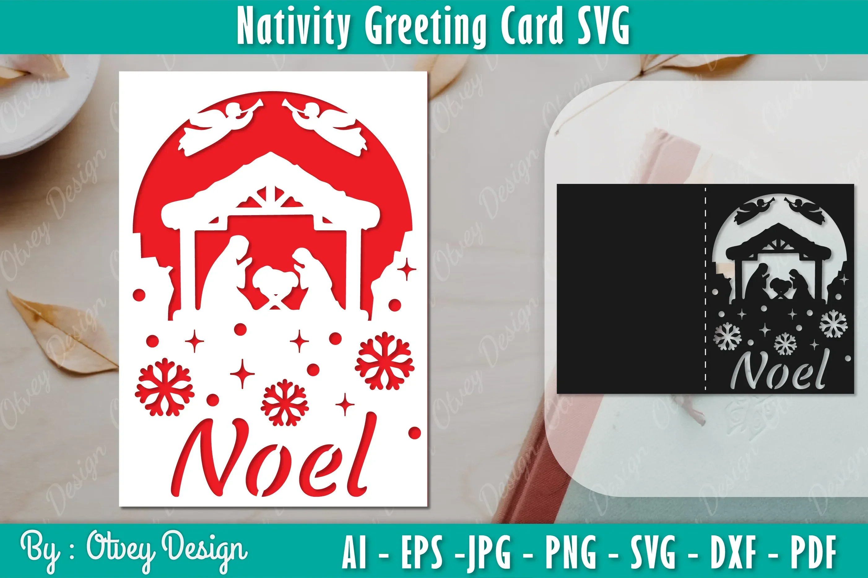 Nativiti Greeting Card SVG Bundle