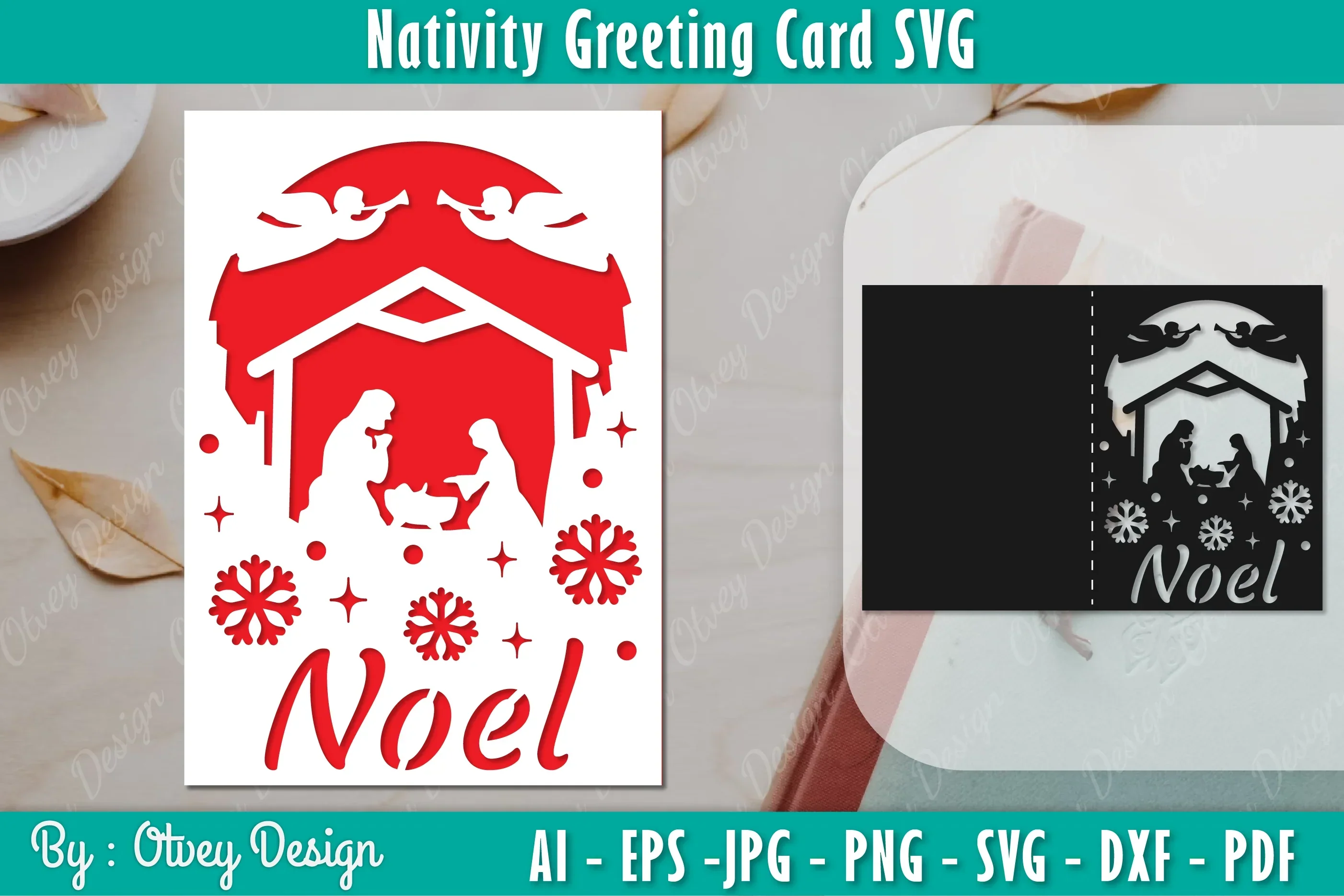Nativiti Greeting Card SVG Bundle