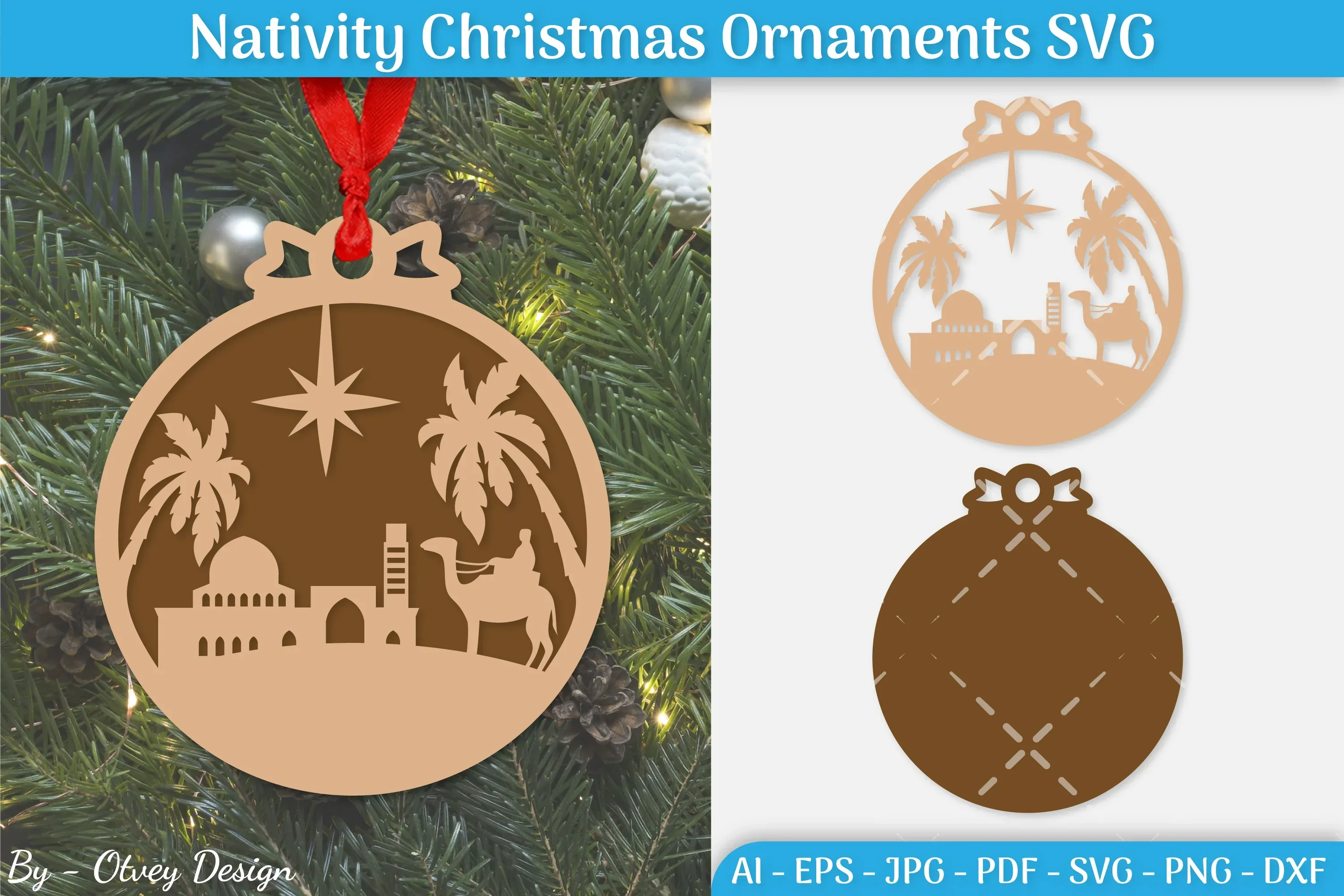 Nativity Christmas Ornament SVG Bundle