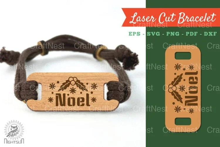 Noel Laser Cut Bracelet Design Bundle