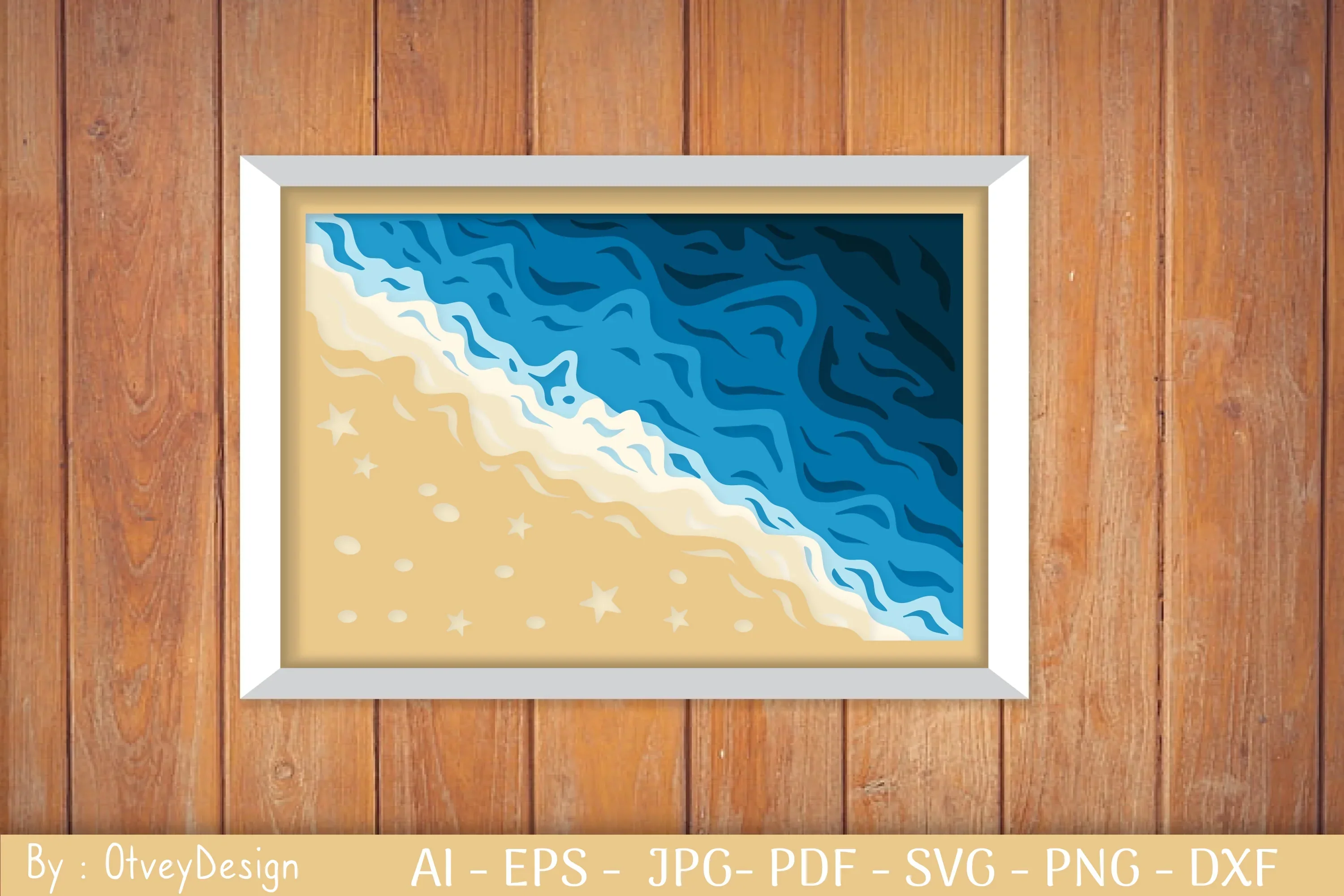 Ocean Shadow Box SVG Bundle for Cricut - Image 2