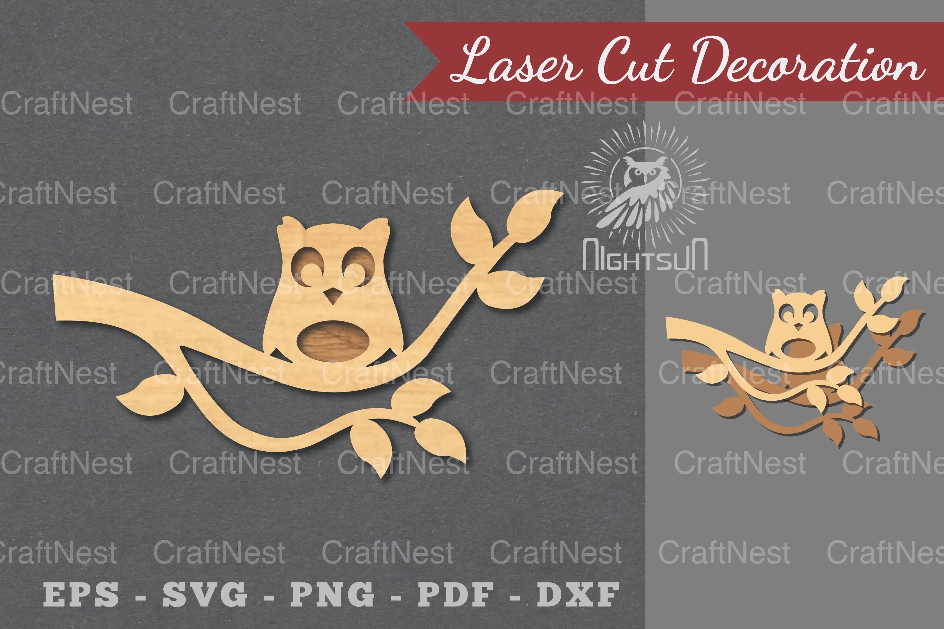 Owl Laser Cut Decoration Clipart Bundle