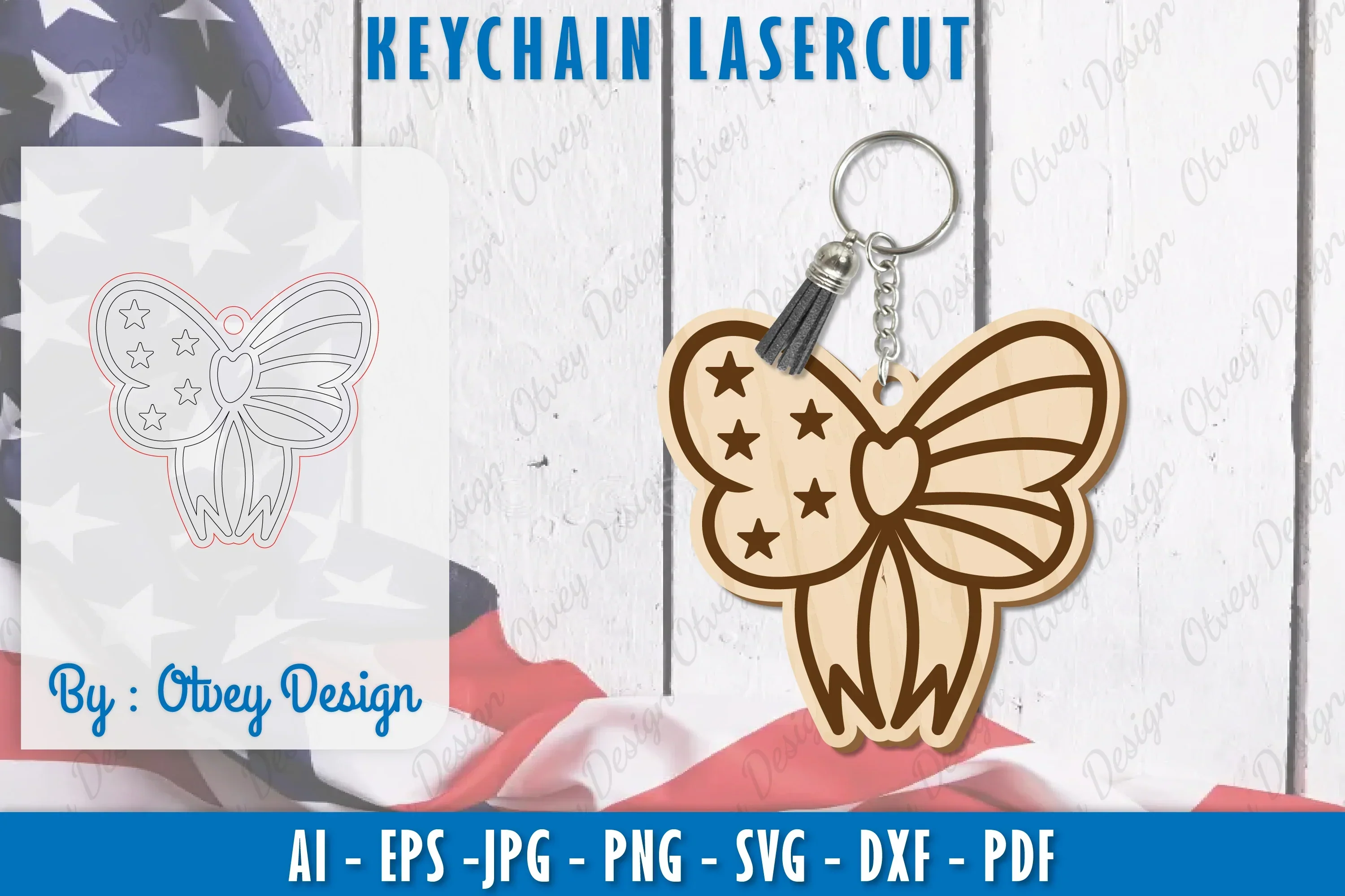 Patriotic Keychain SVG Bundle
