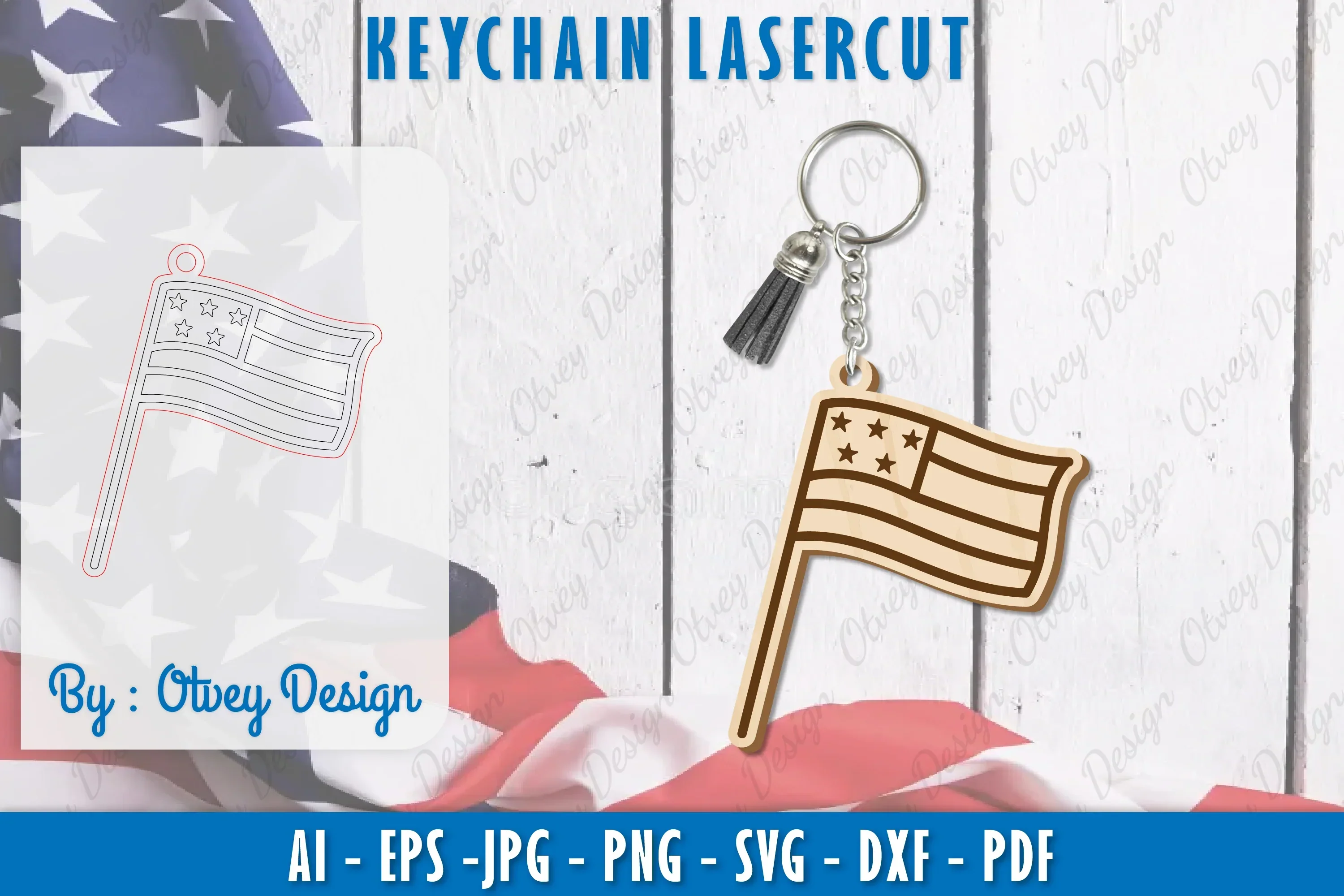 Patriotic Keychain SVG Bundle