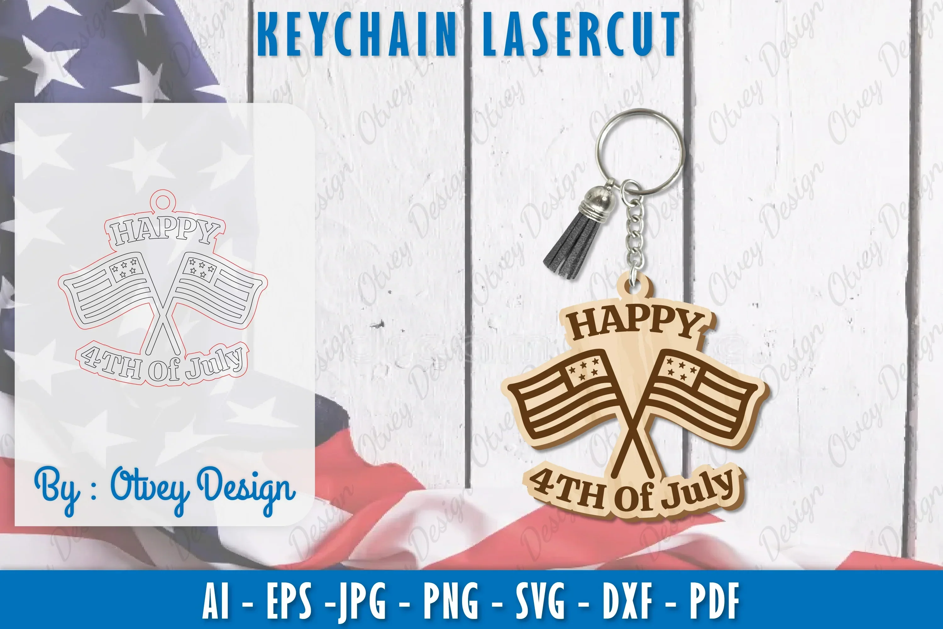 Patriotic Keychain SVG Bundle