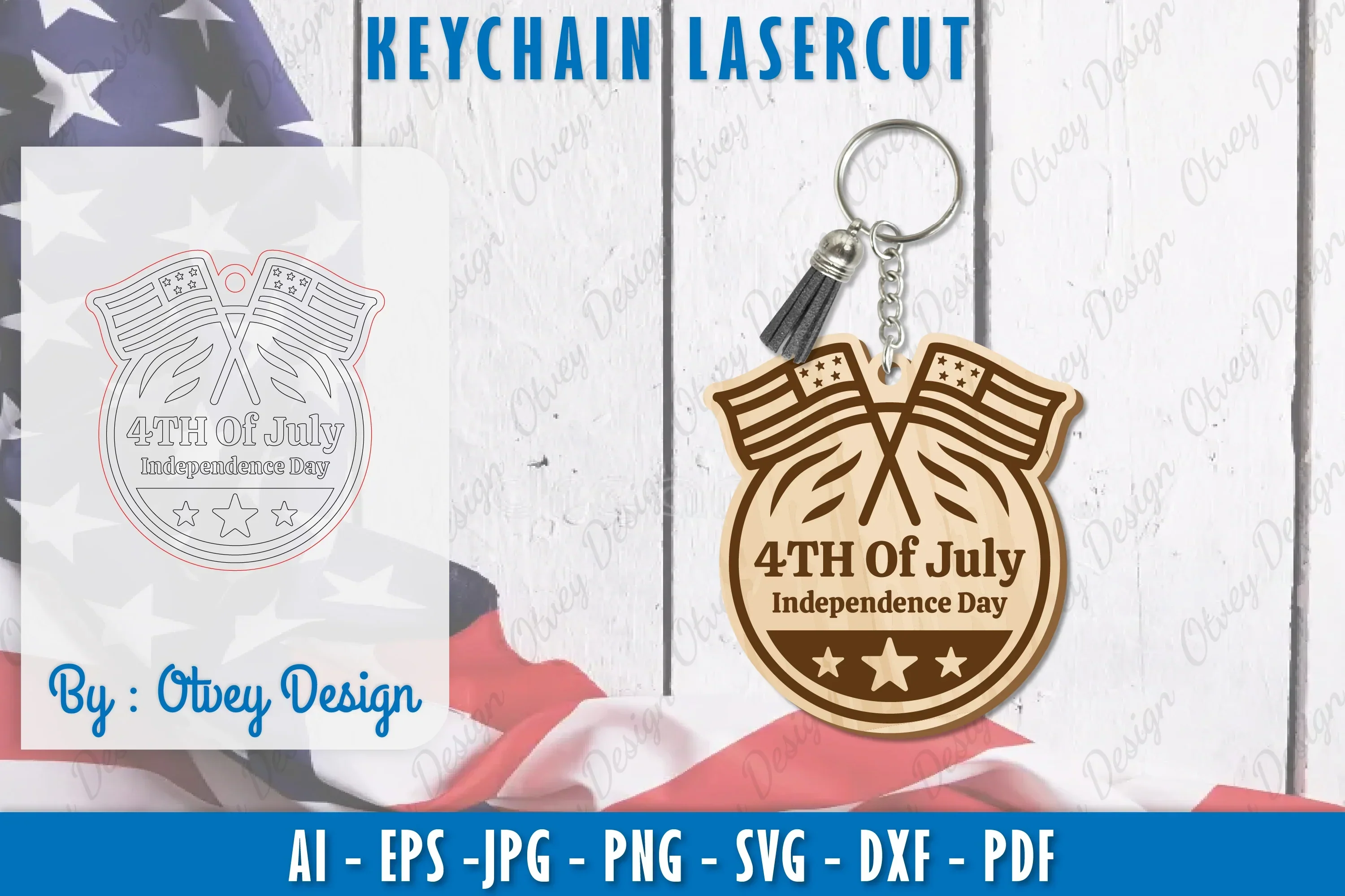 Patriotic Keychain SVG Bundle