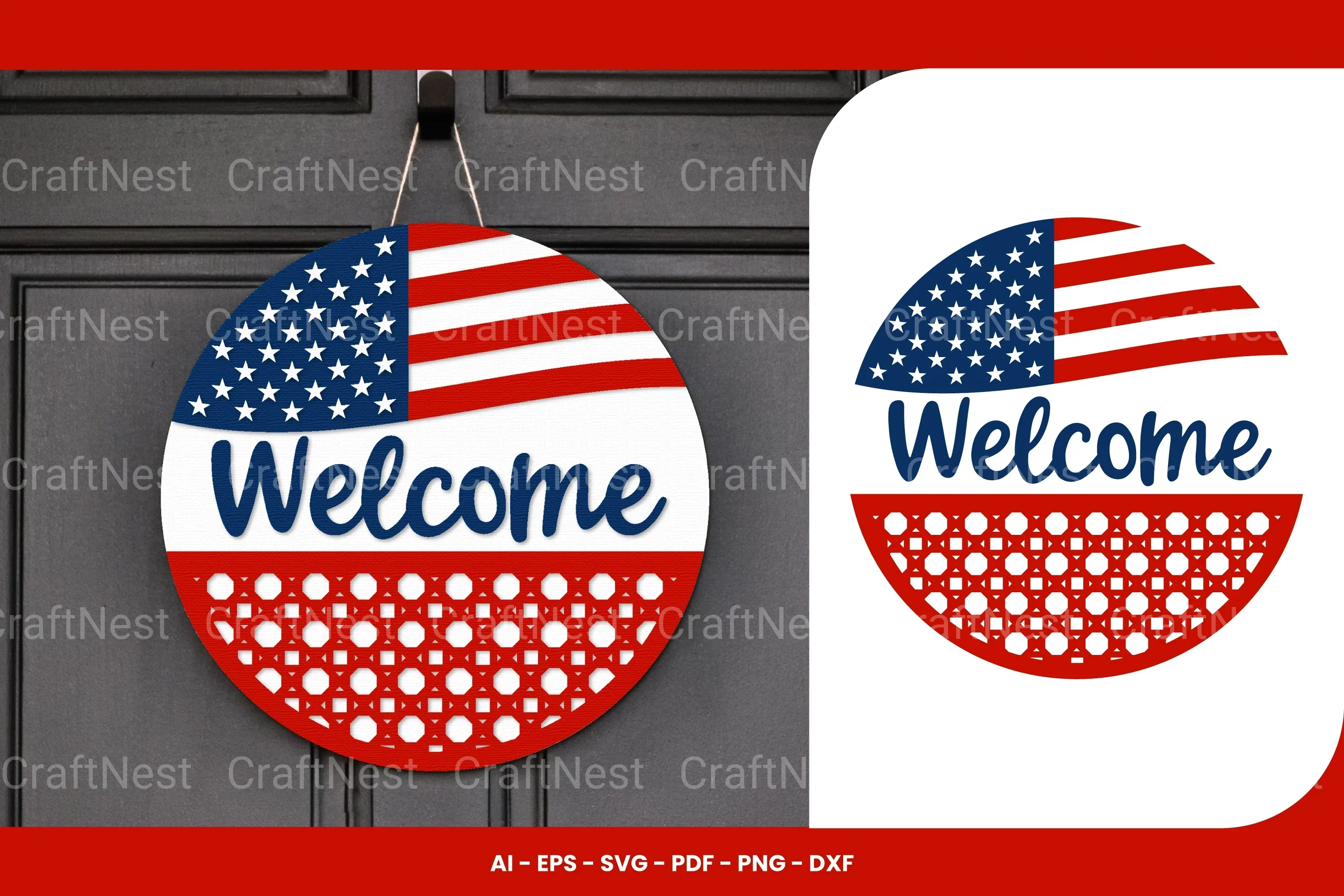 Patriotic Sign Laser Cut SVG Bundle - Clipart Bundle