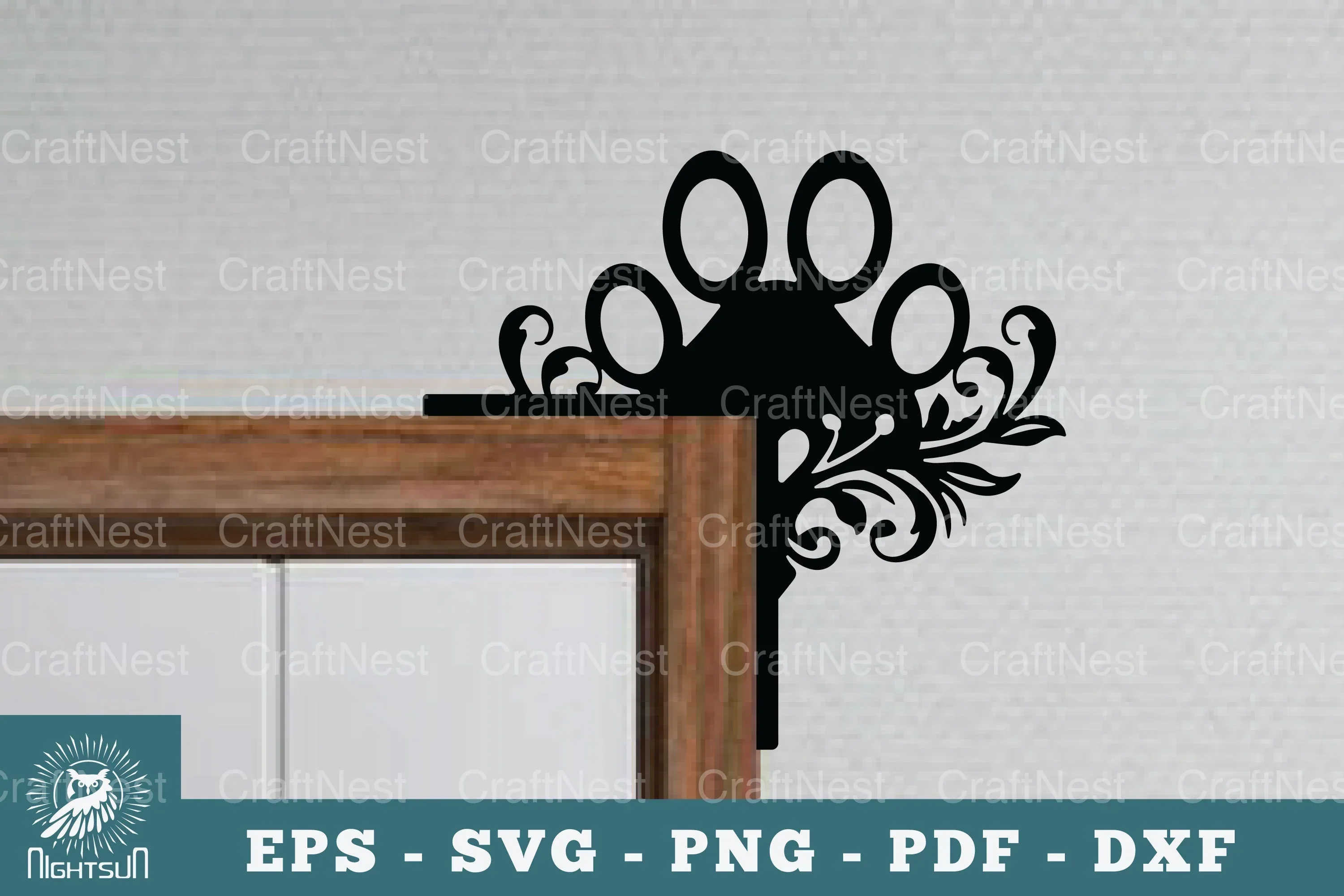 Paw Door Corner Lasercut SVG Bundle