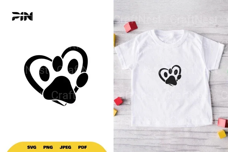 Paw Heart SVG Bundle