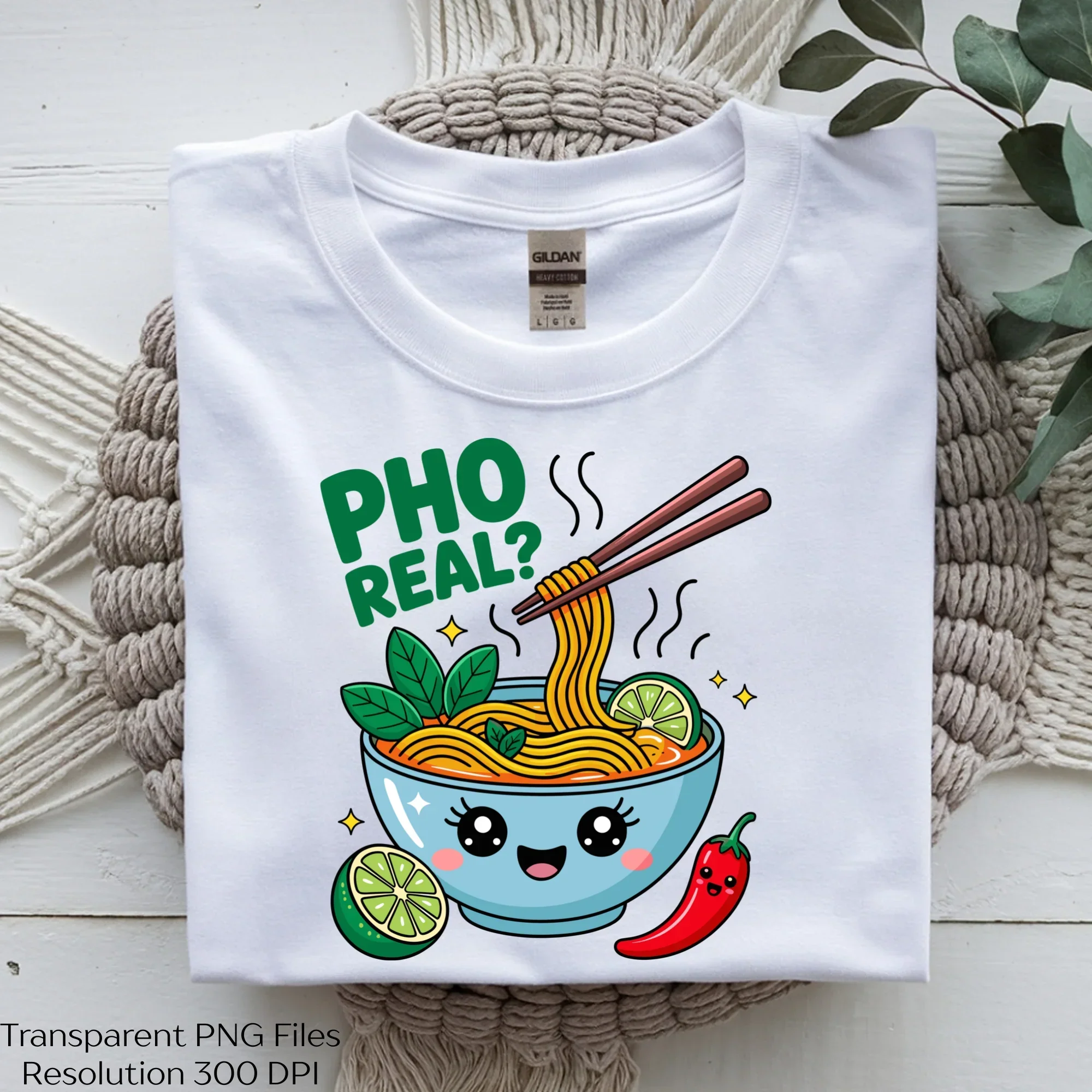 Pho Real Kawaii Noodle Pun SVG Bundle