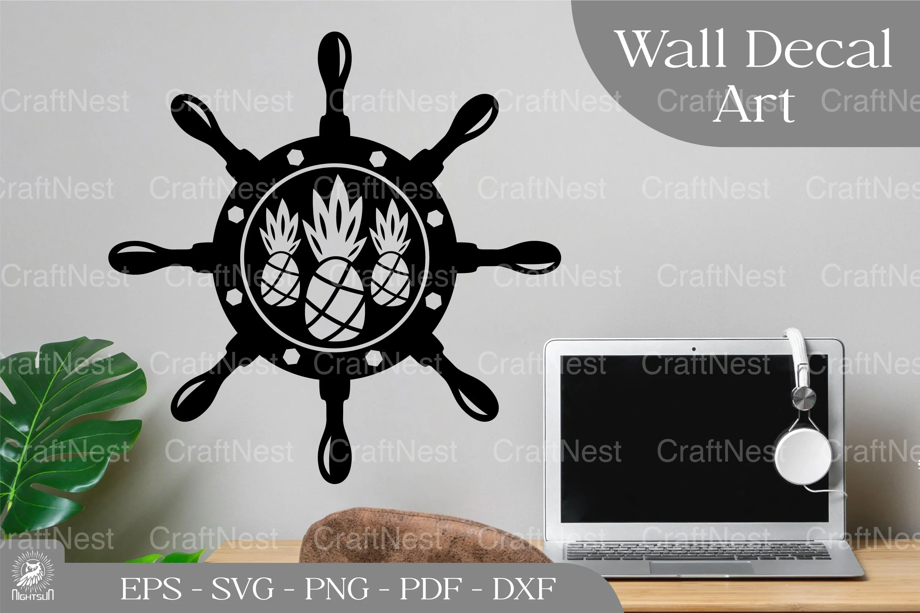 Pineapple Wall Decor Clipart Bundle