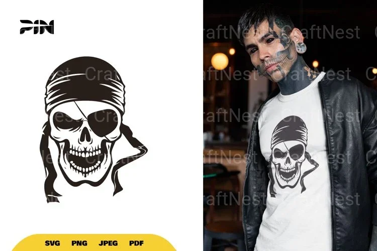 Pirate Skull Head SVG Bundle