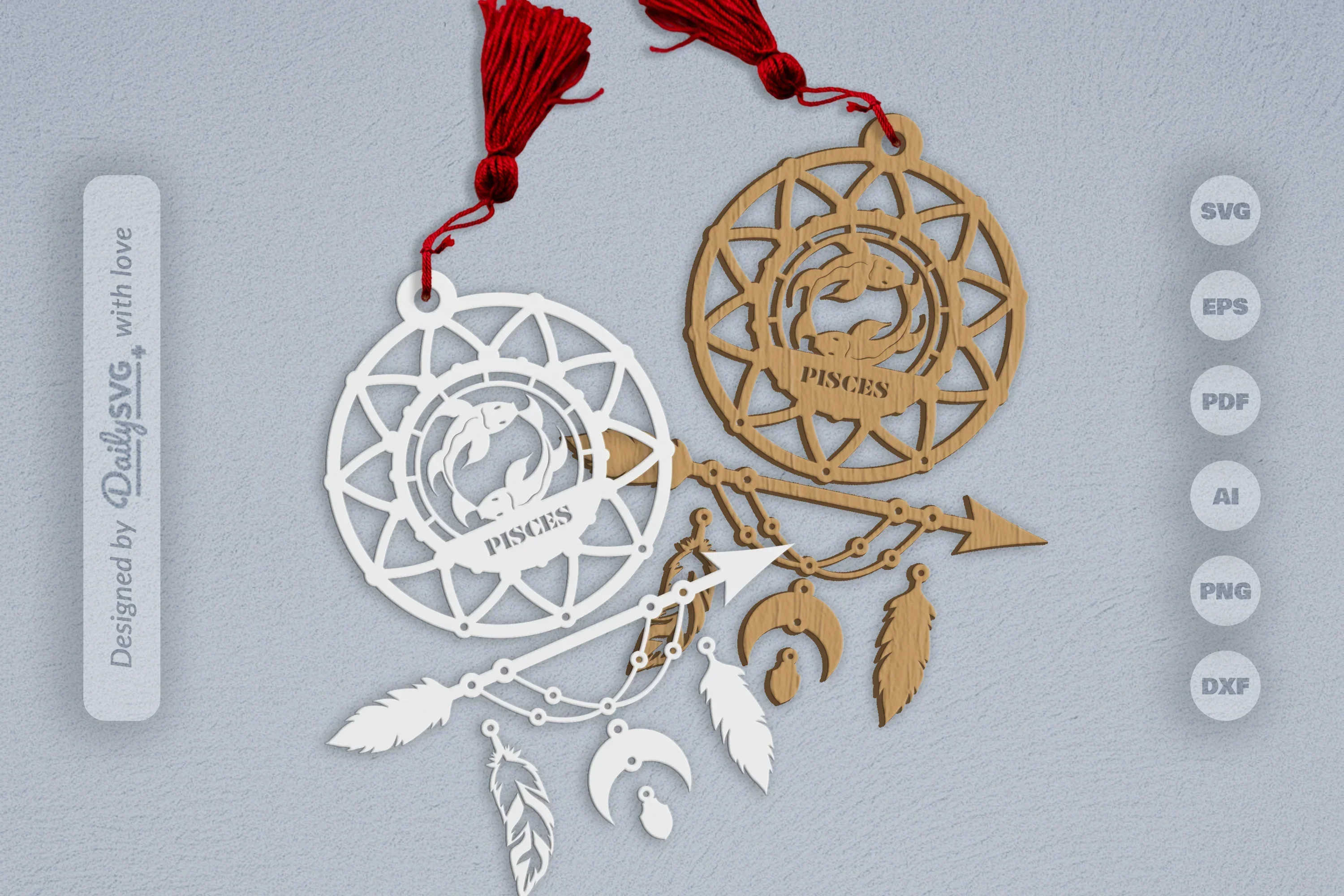 Pisces Dream Catcher Set SVG Bundle