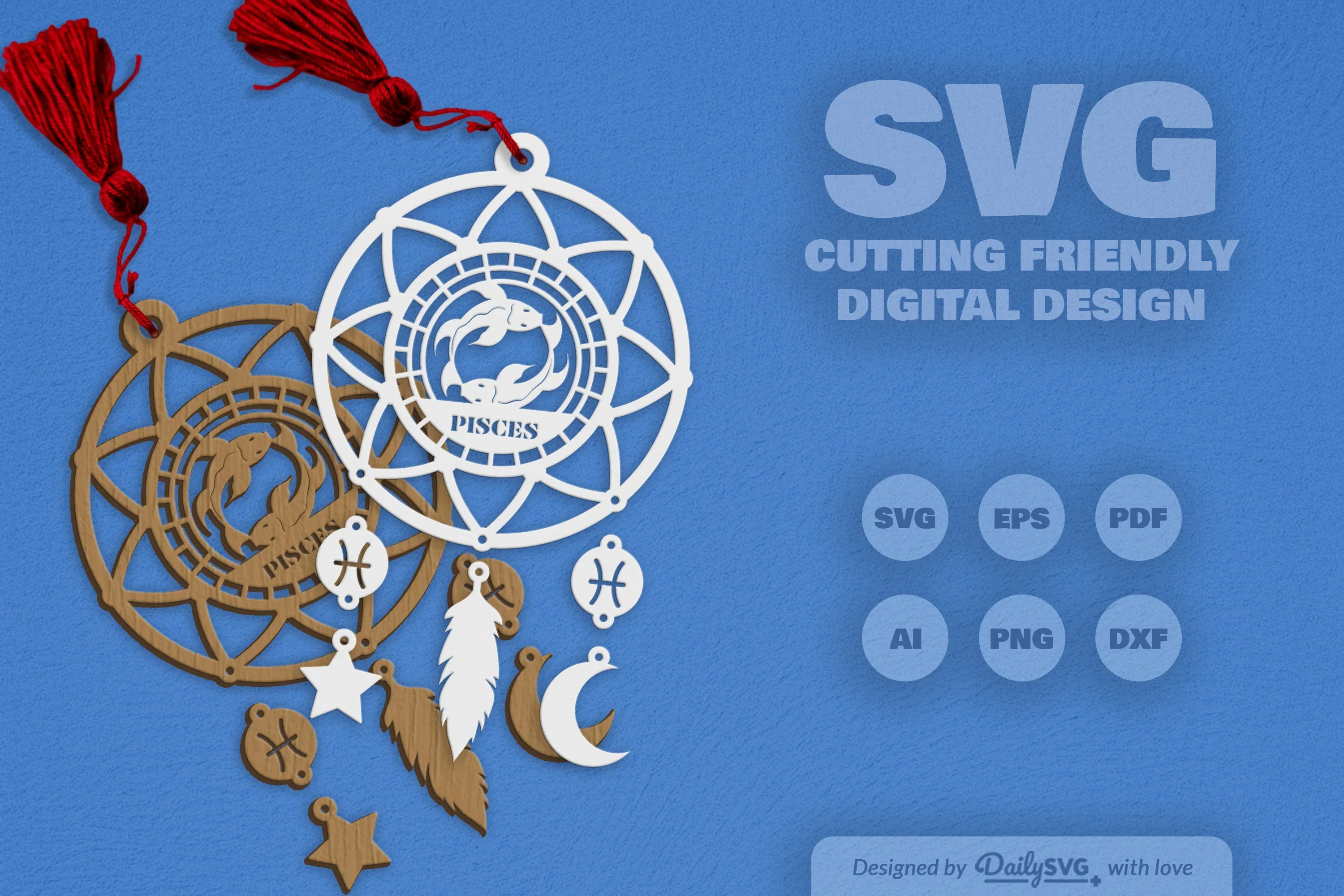Pisces Dream Catcher Set SVG Bundle - Image 2