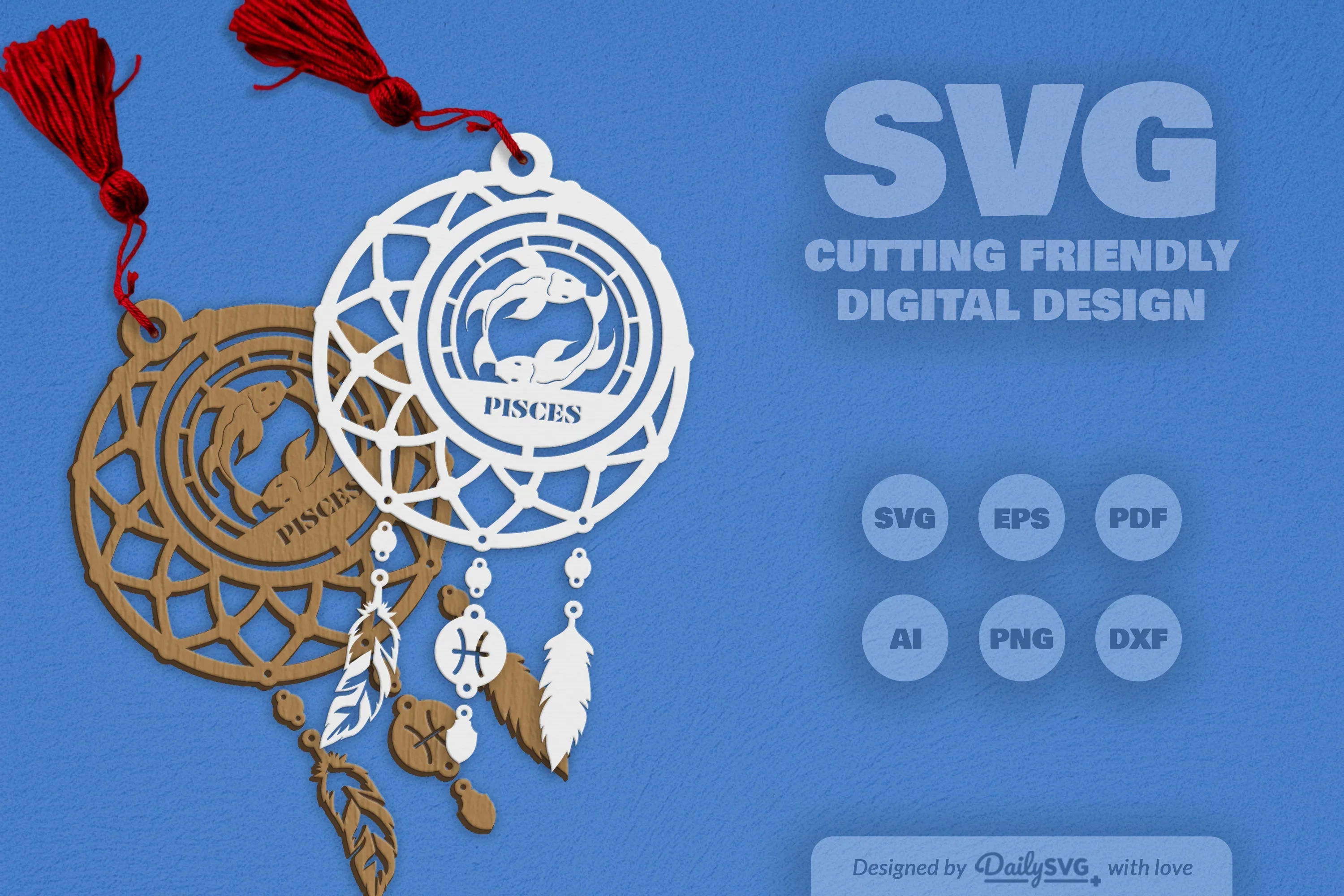 Pisces Dream Catcher Set SVG Bundle - Image 2