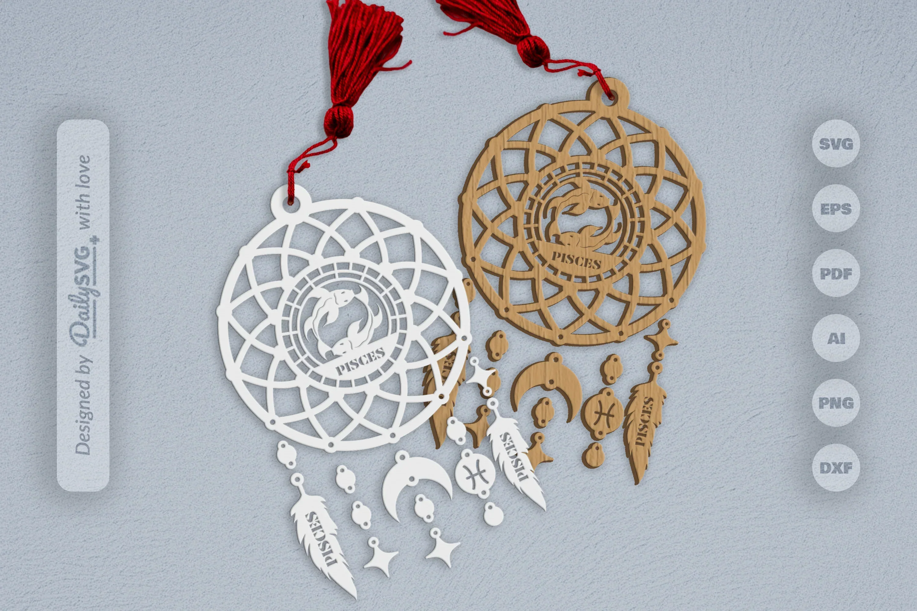 Pisces Dream Catcher Set SVG Bundle