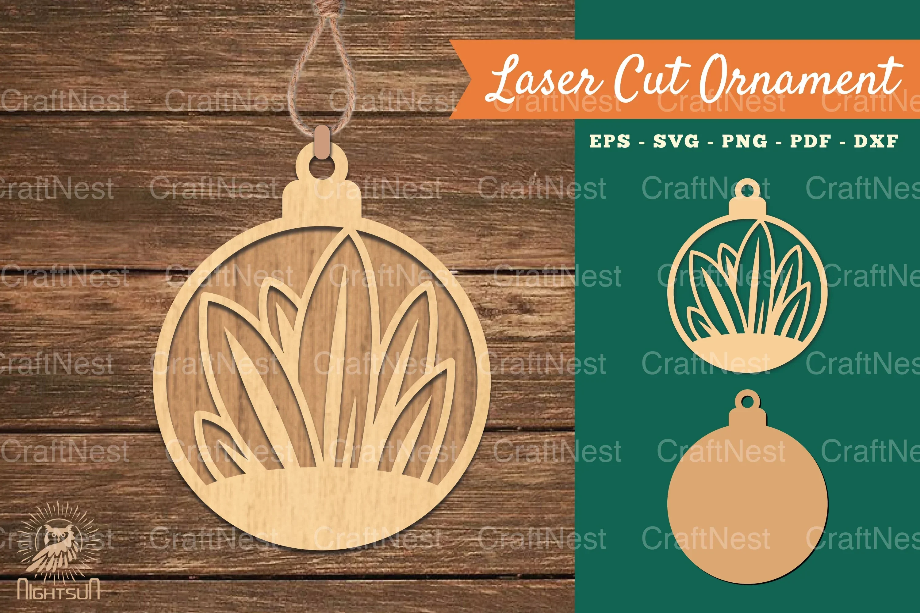 Plant Laser Cut Ornament SVG Bundle