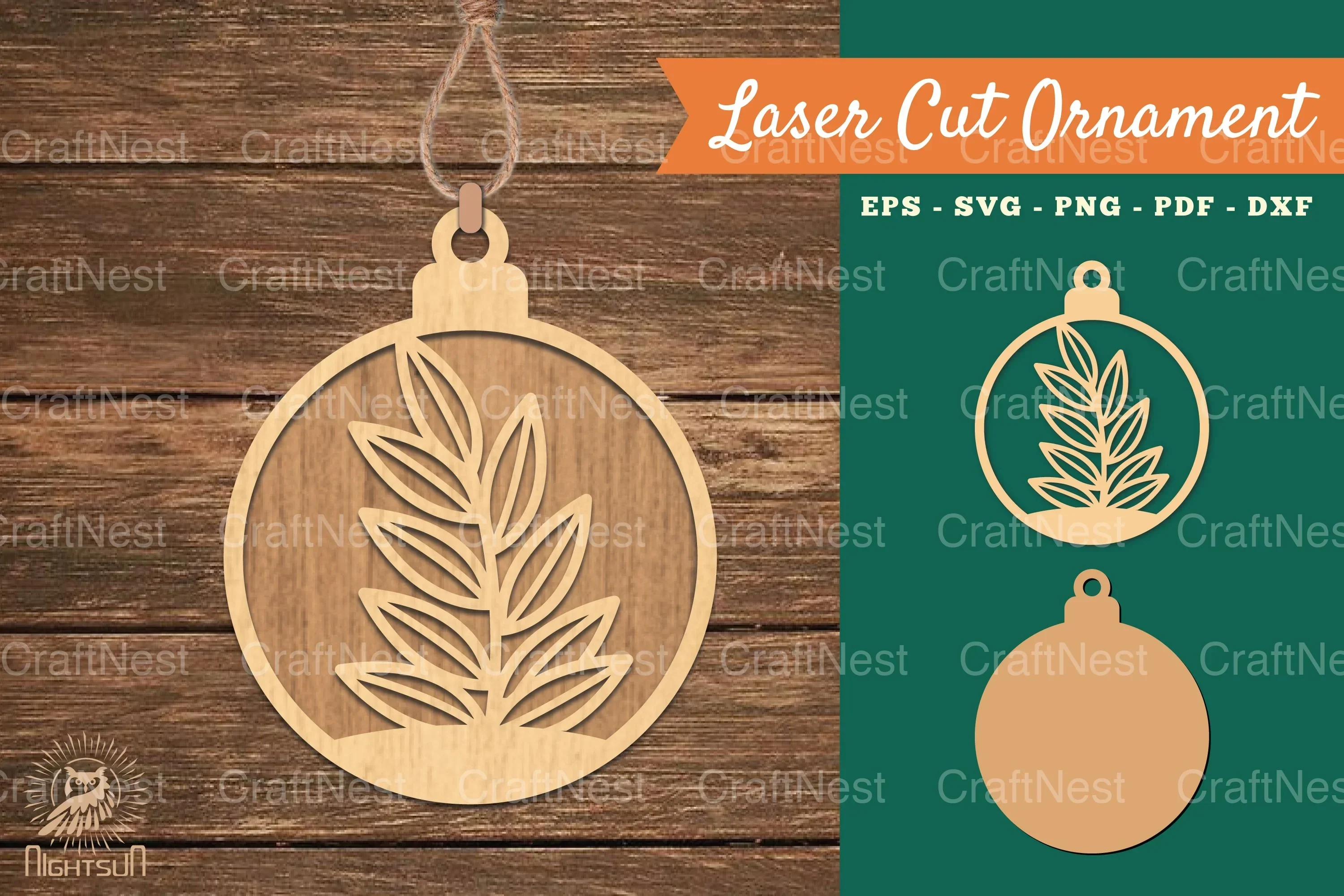 Plant Laser Cut Ornament SVG Bundle