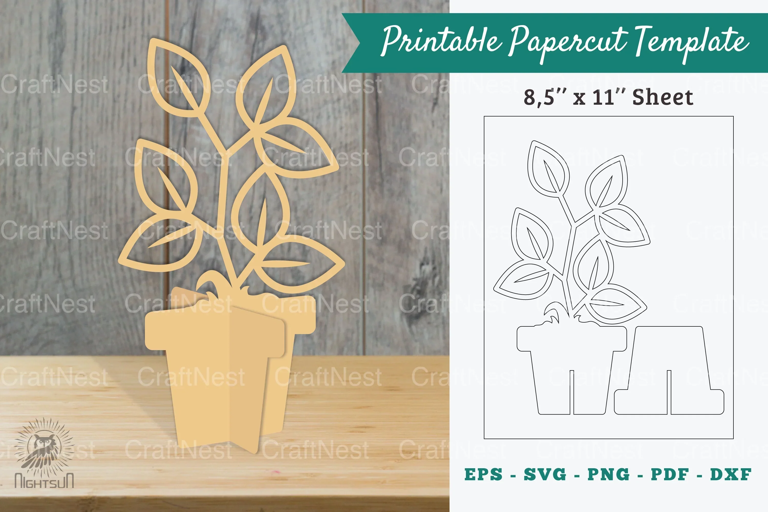 Plant Printable Cut Template Bundle
