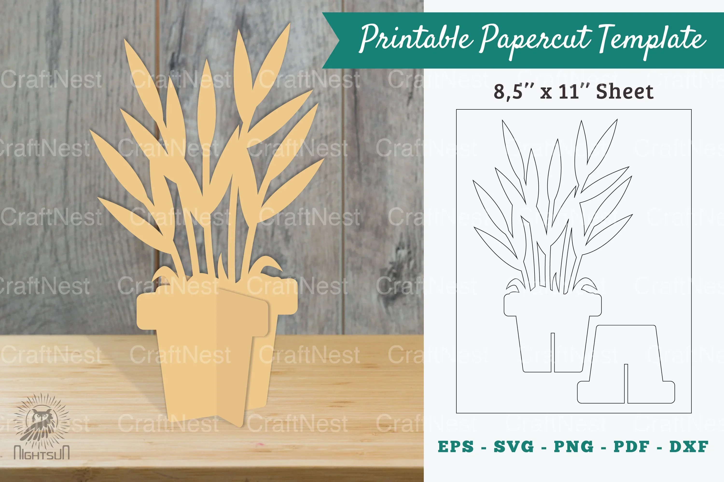 Plant Printable Cut Template Bundle