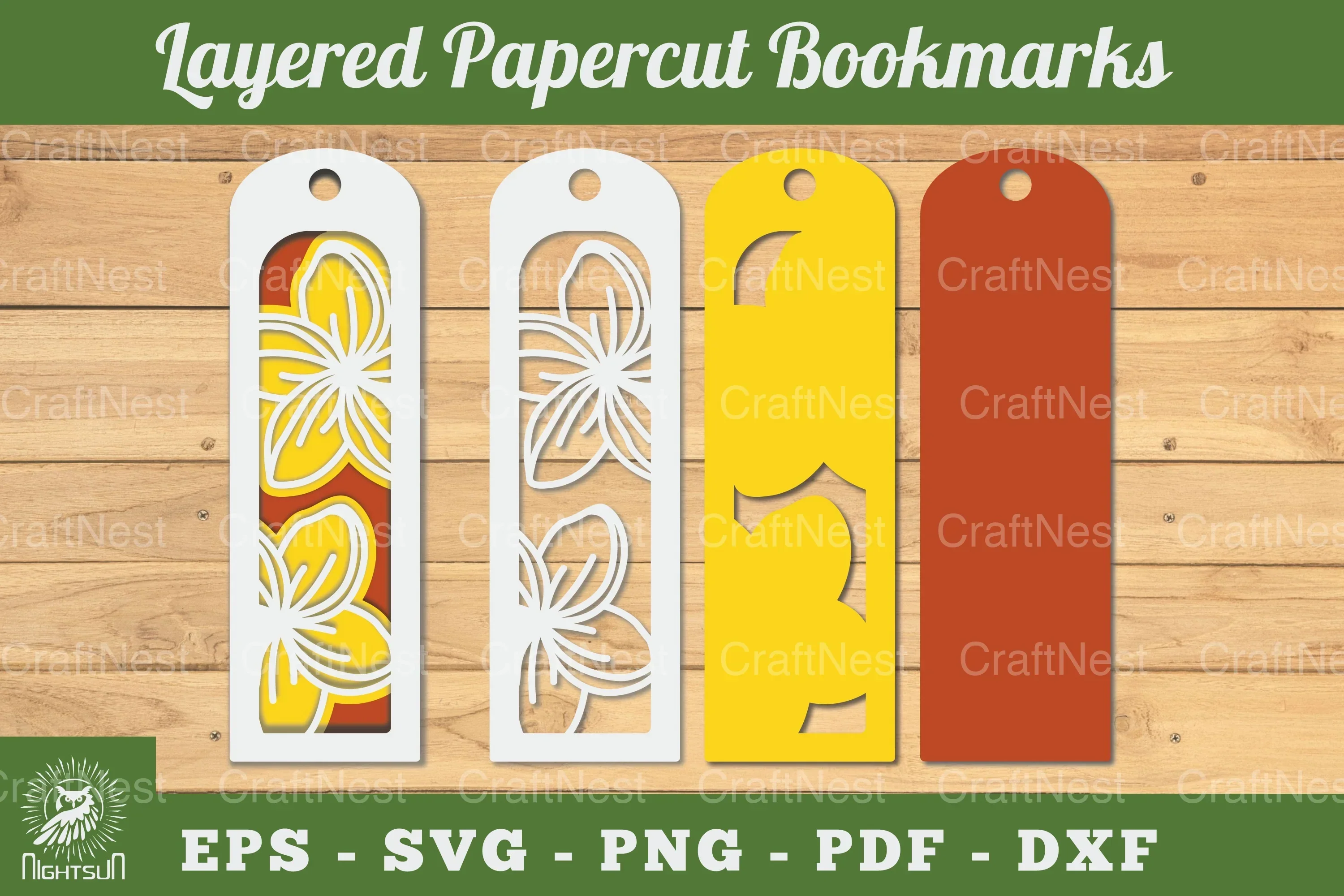 Plumeria Flowers Bookmark Clipart Bundle