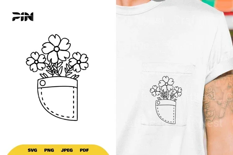Pocket of Flowers SVG Bundle
