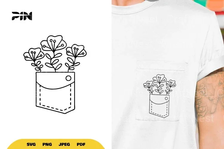 Pocket of Flowers SVG Bundle
