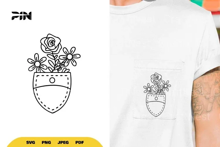 Pocket of Flowers SVG Bundle