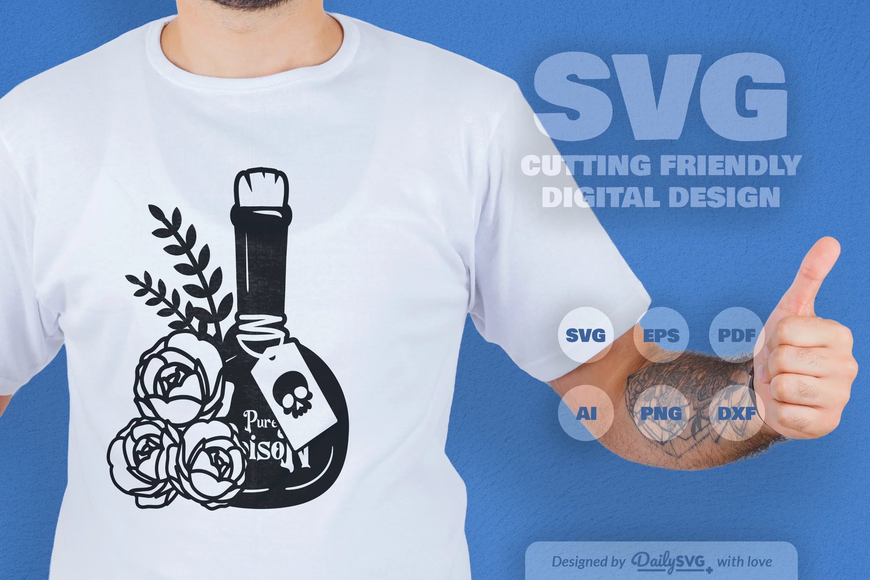 Poison Bottle with Roses Halloween SVG Bundle - Image 3