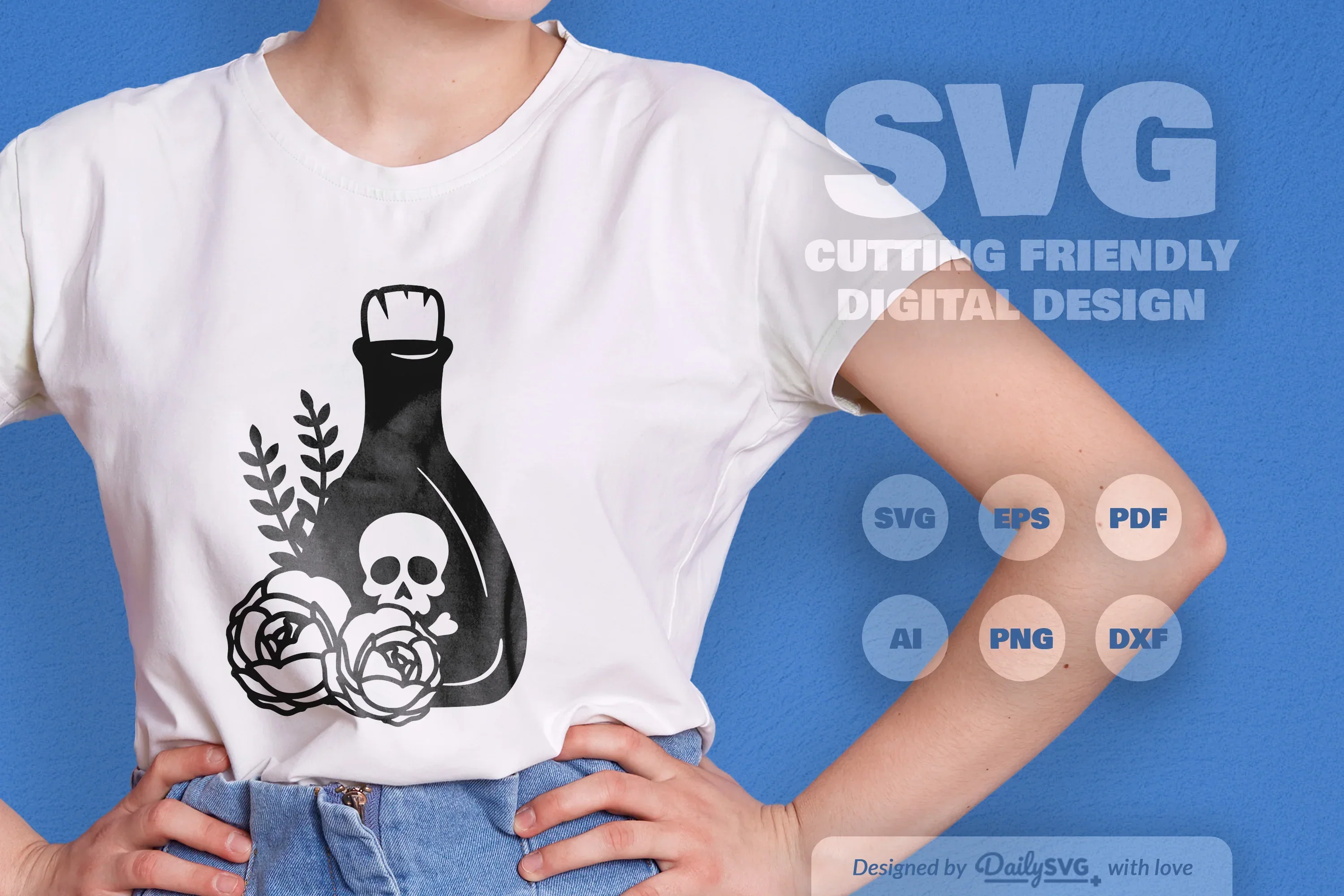 Poison Bottle with Roses Halloween SVG Bundle - Image 2
