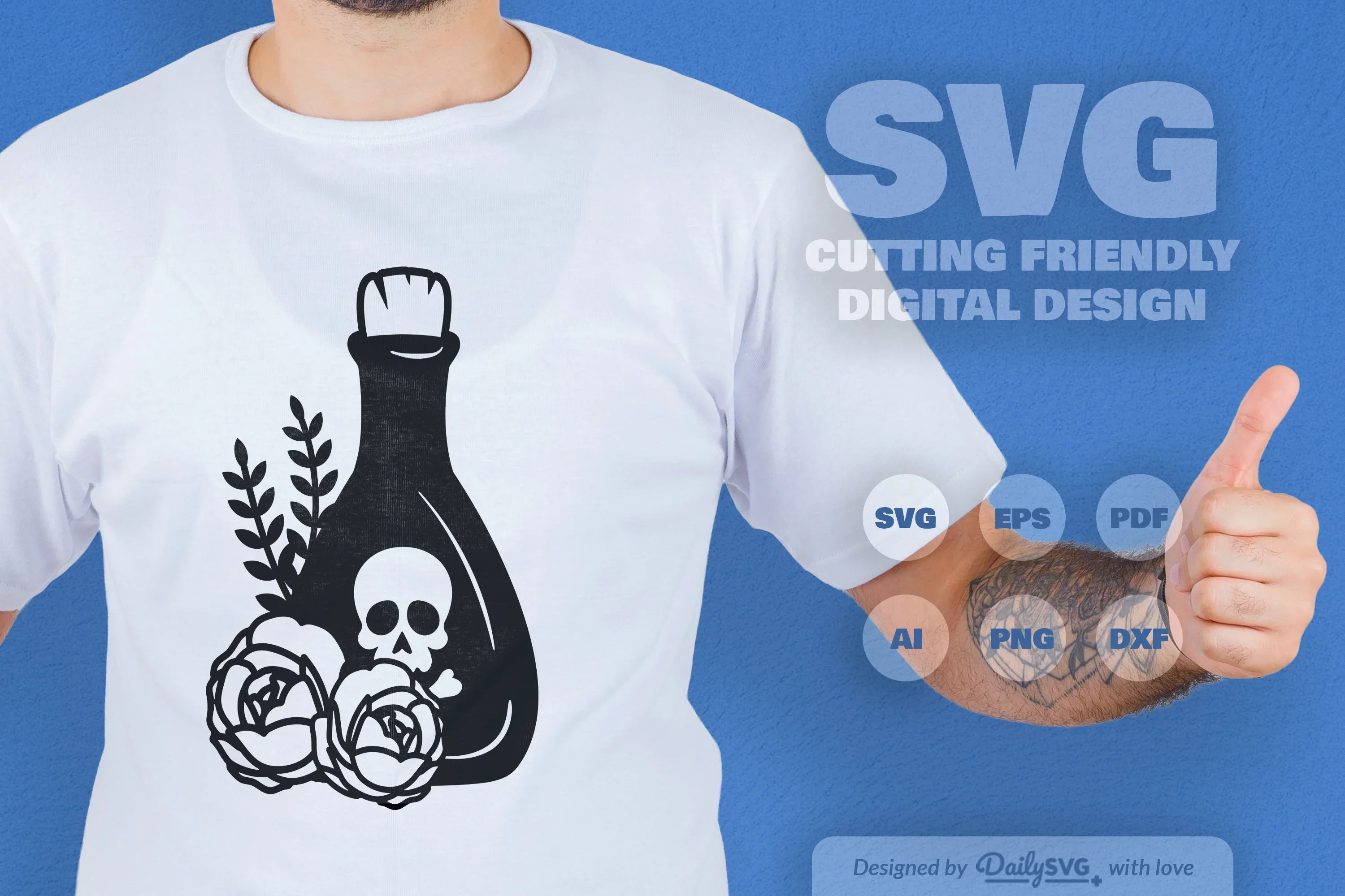 Poison Bottle with Roses Halloween SVG Bundle - Image 3