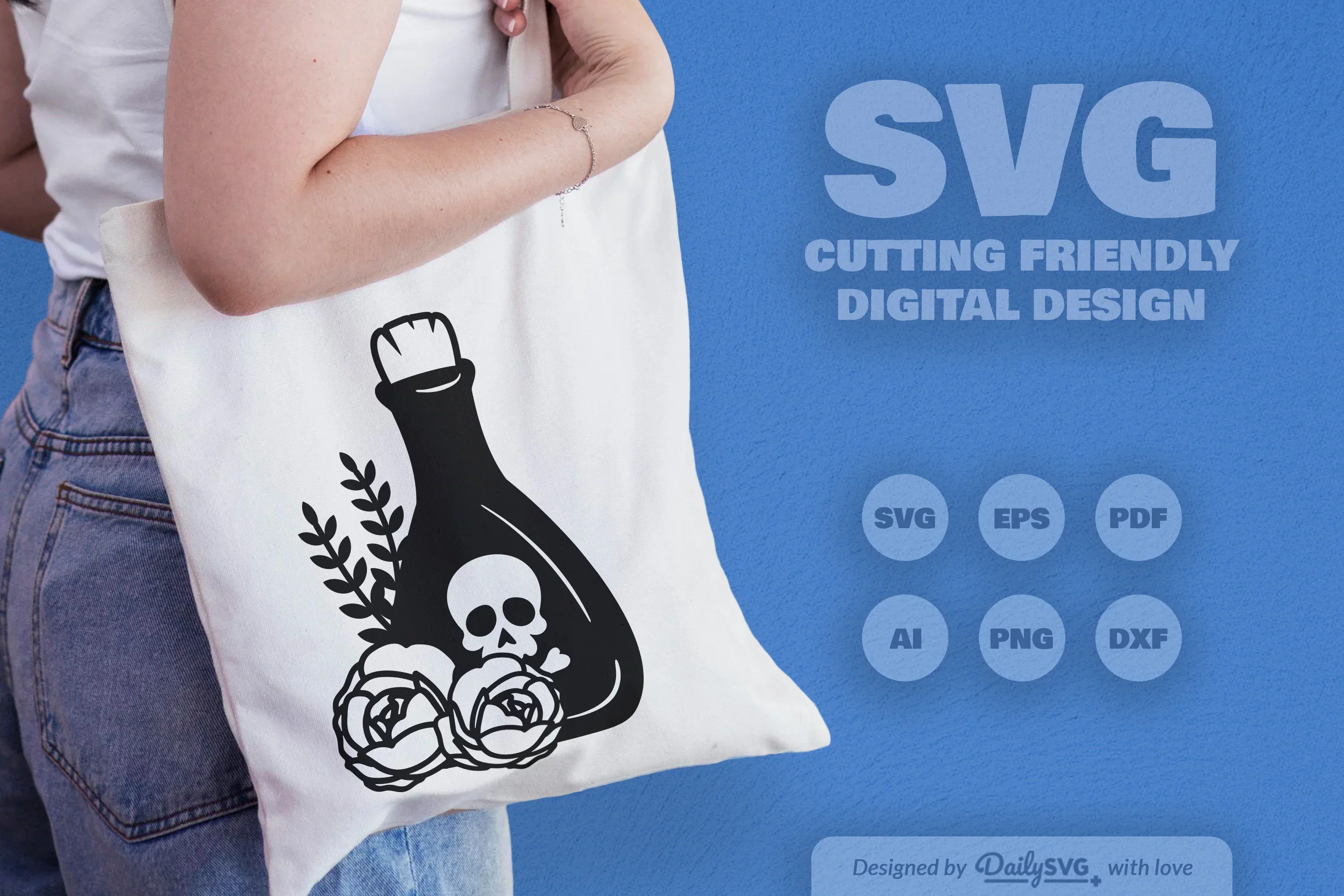Poison Bottle with Roses Halloween SVG Bundle - Image 4