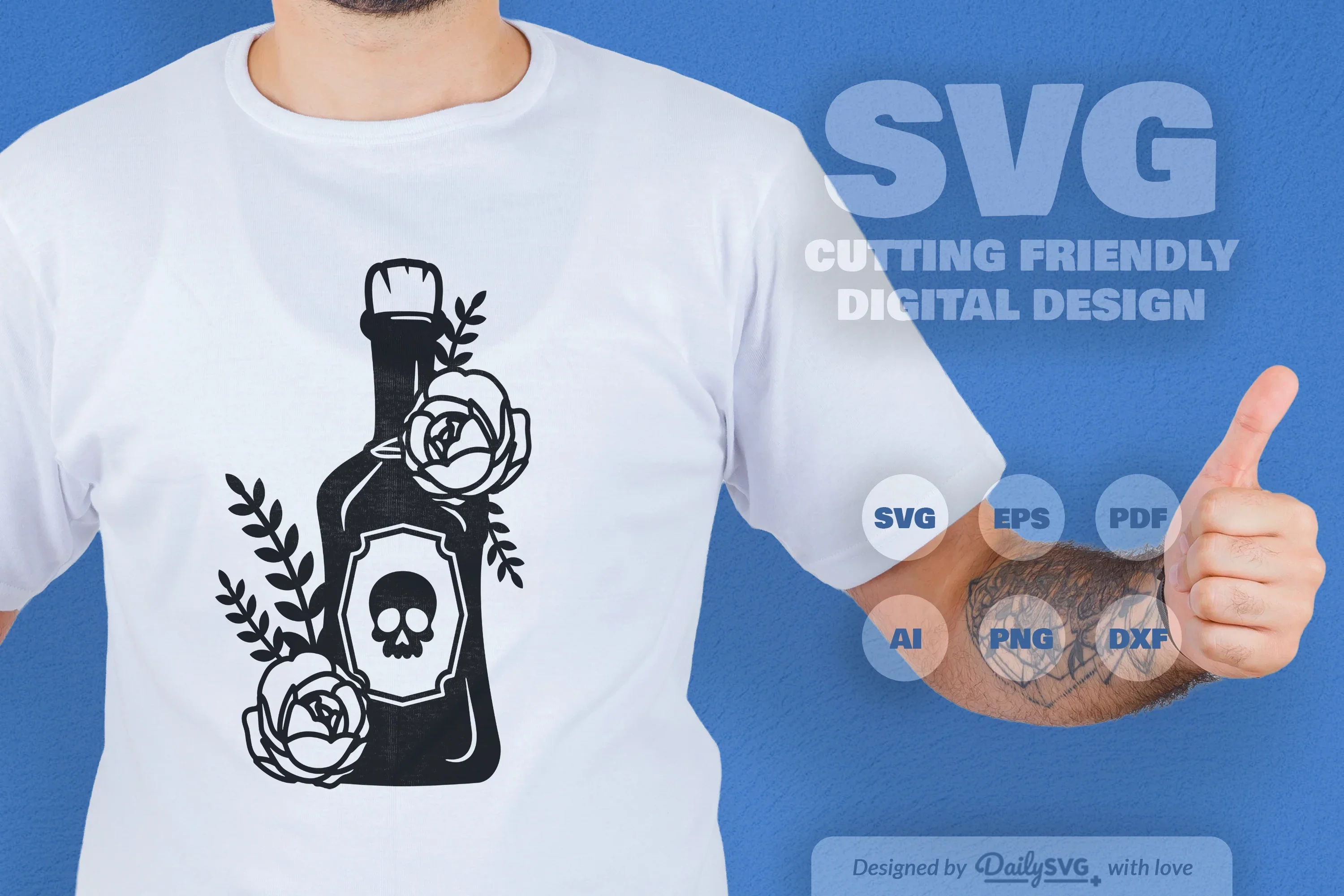 Poison Bottle with Roses Halloween SVG Bundle - Image 3