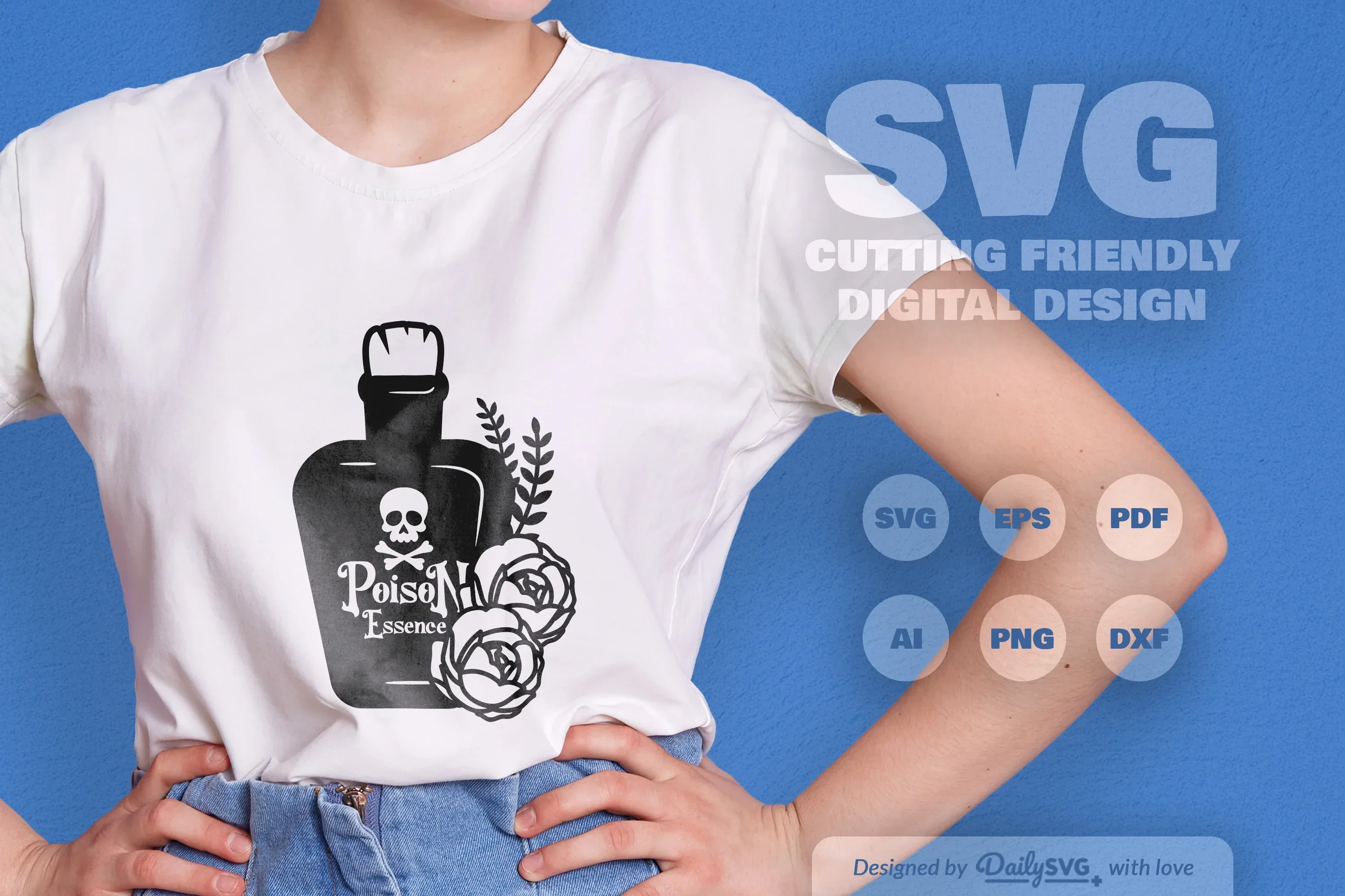 Poison Bottle with Roses Halloween SVG Bundle - Image 2