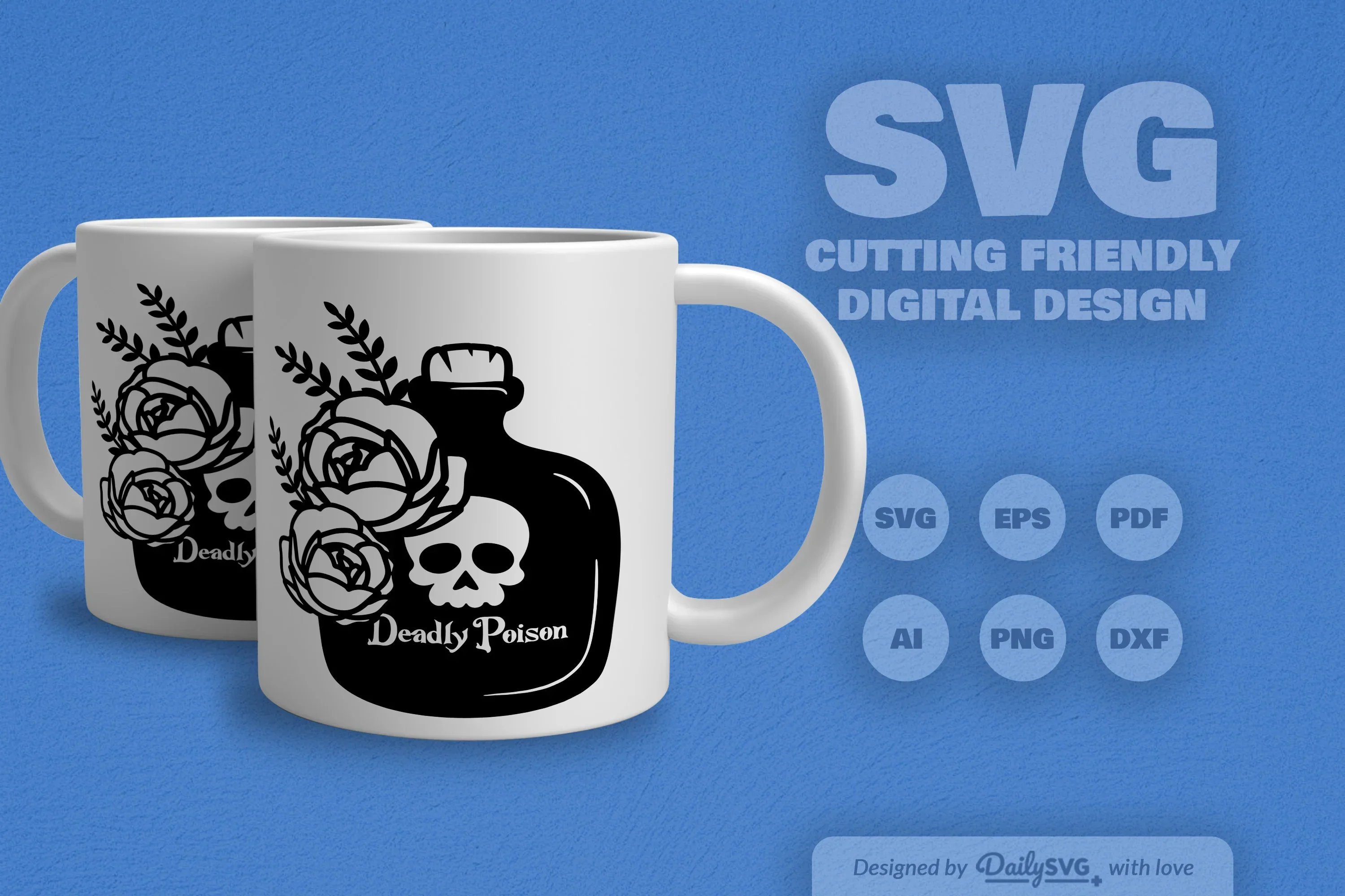 Poison Bottle with Roses Halloween SVG Bundle - Image 5